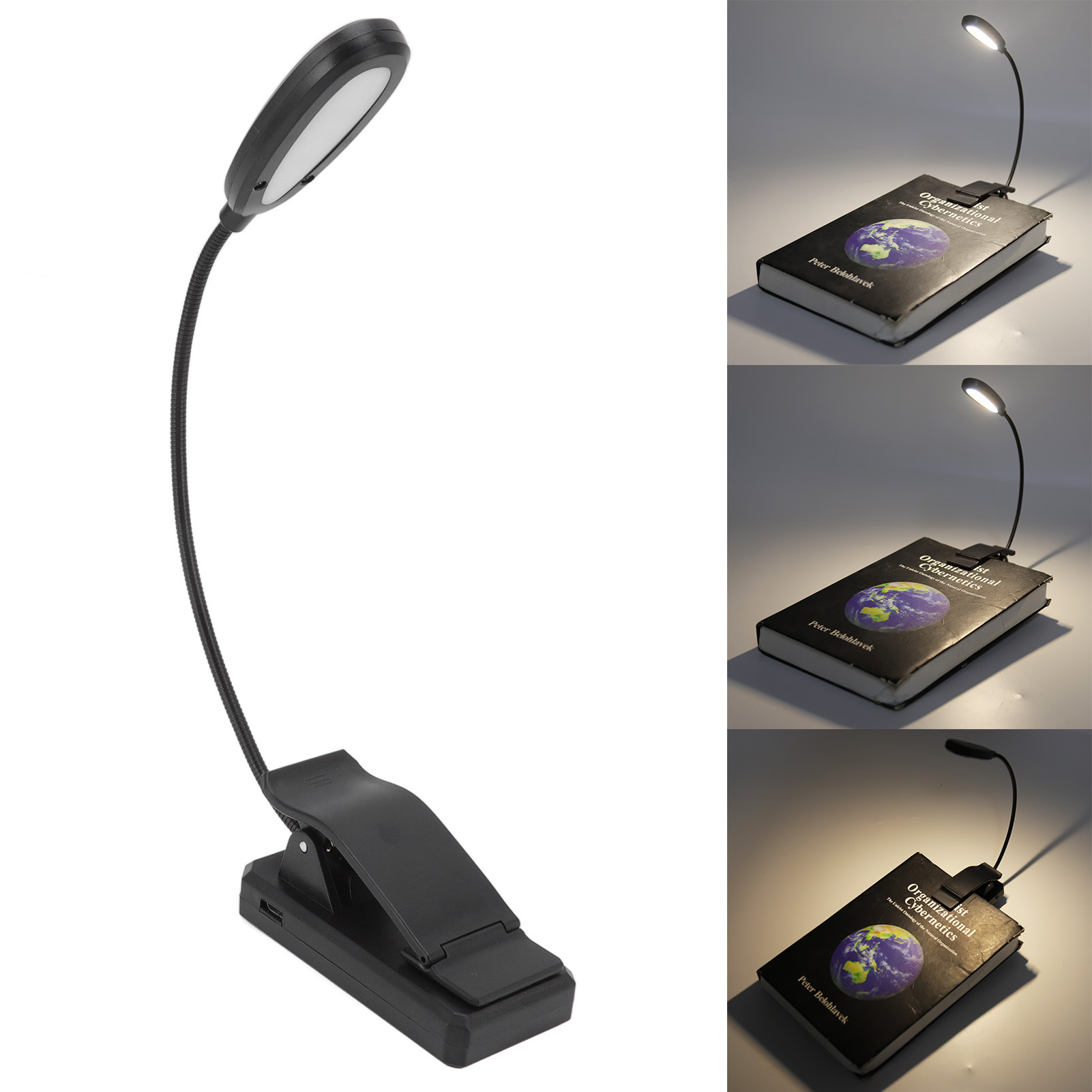 Led-klemmleuchte Für Den Schreibtisch, Led-leseleuchte, Leselampe Fürs Studentenwohnheim, Klavierlampe, Wiederaufladbare Notenclip-lampe Mit Usb-anschluss