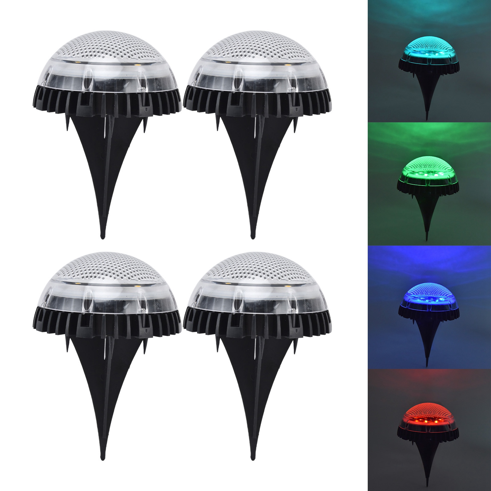 Einbau-solarleuchte Mit Farbverlauf, Außenbeleuchtung Für Den Garten, Wasserdichte Multifunktionale Landschaftsleuchte Mit 8 Leds, Treppenbeleuchtung.