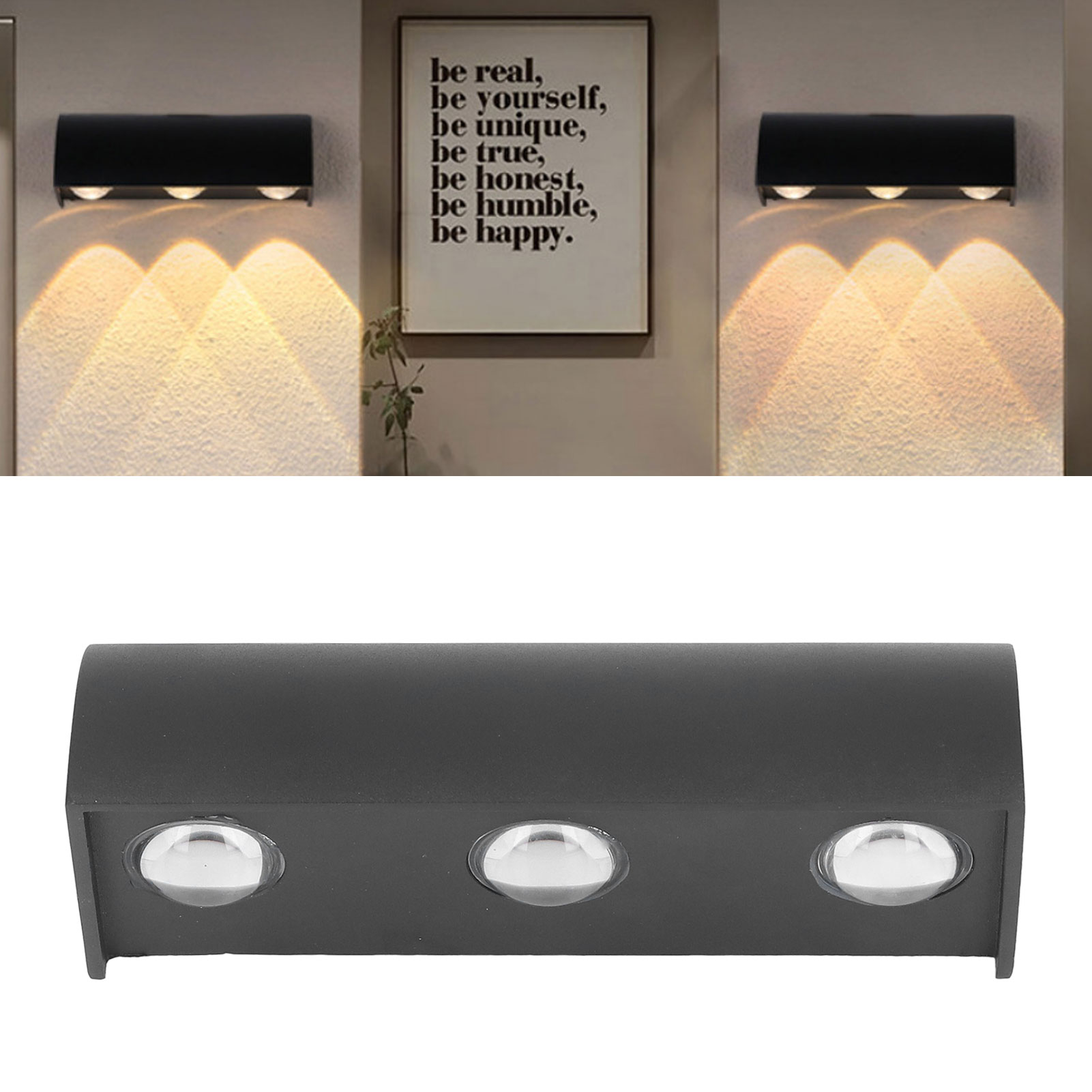 Moderne Minimalistische Aluminium-außenwandleuchte, Für Wohnzimmer, Schlafzimmer, Nachttischlampe, Bar, Ktv, Flur, 3 Leds, 3 W, Wasserdicht Für Den Innen- Und Außenbereich, Hof, Dekorative Außenwandbe