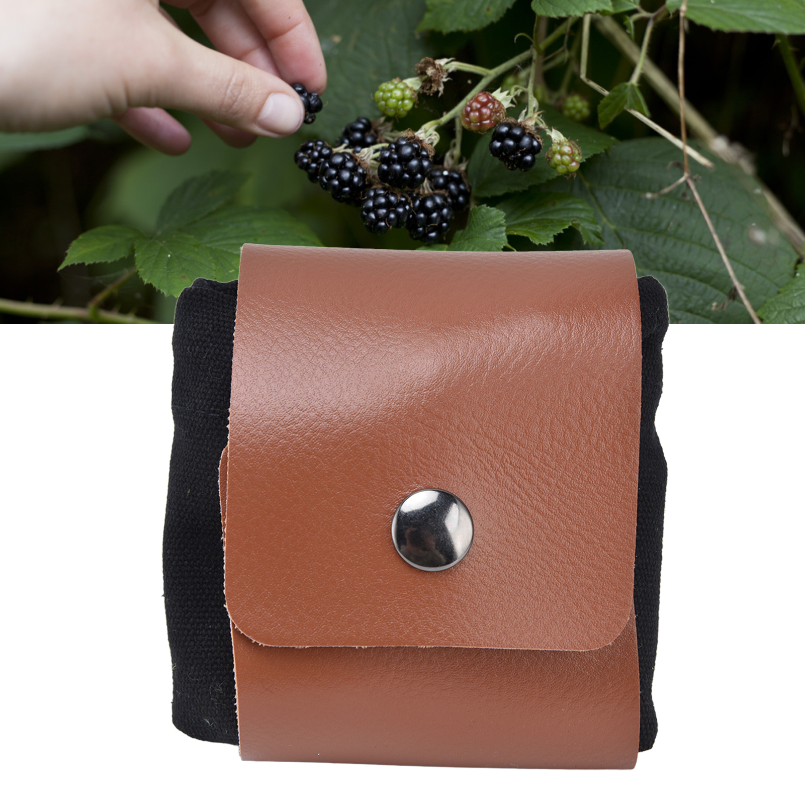 Obstpflücktasche, Werkzeugtasche Für Die Hüfte, Dschungel-aufbewahrungstasche, Aufbewahrungstasche, Outdoor-pflanztasche, Schwarzes Pu