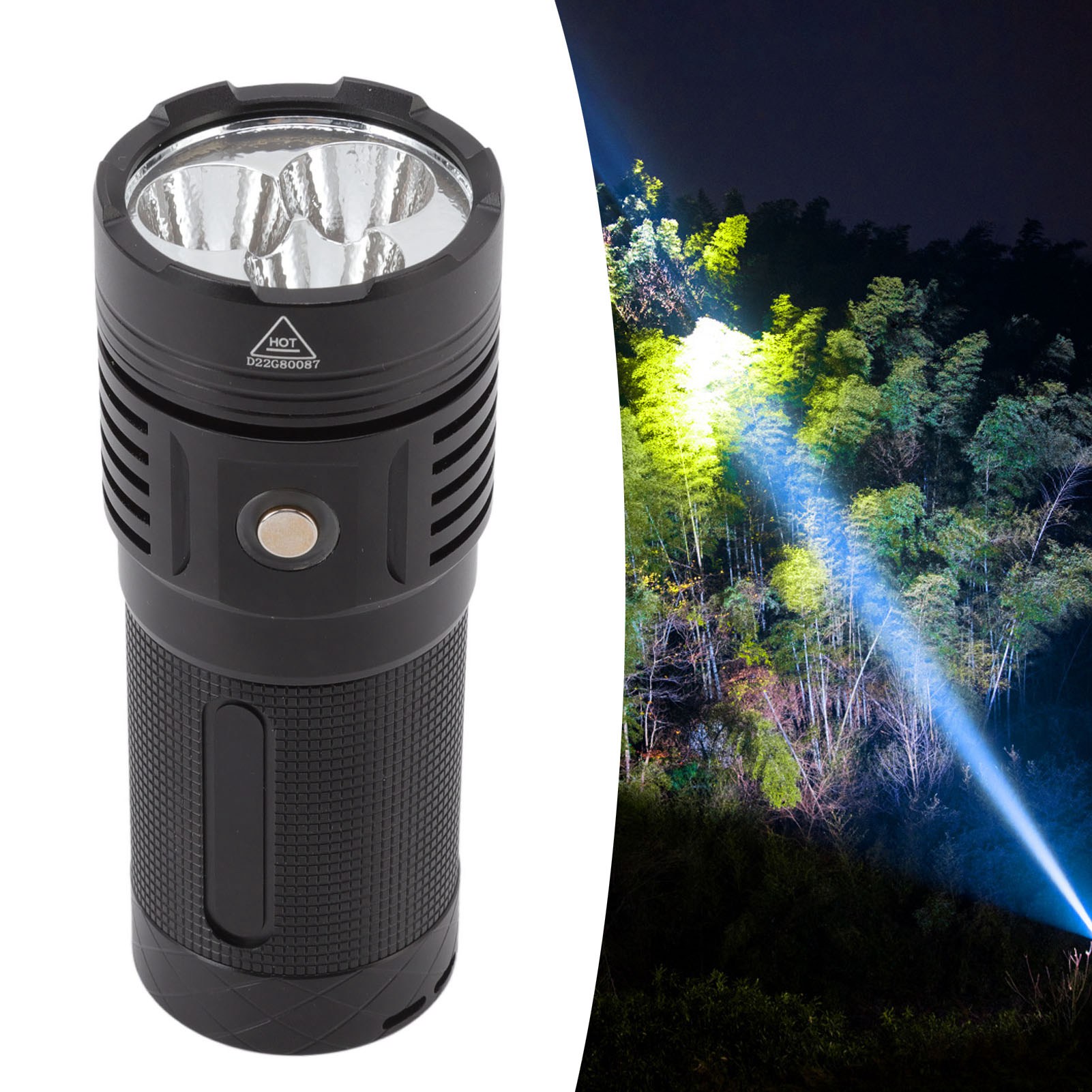 Wasserdichte Led-taschenlampe (ipx6), 5 Leuchtmodi, Leistungsstark (8000 Lm), Ideal Zum Bergsteigen, Campen Und Wandern.