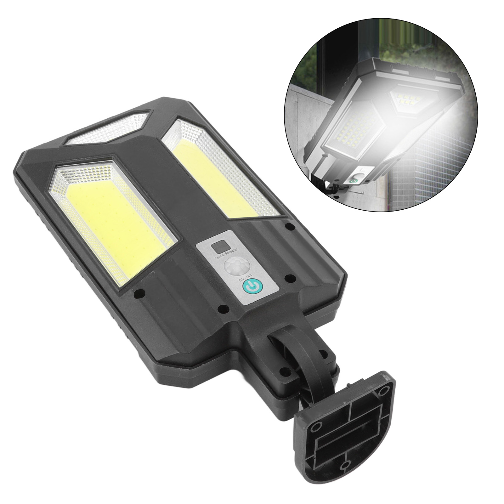 Solar-wandleuchte Mit Bewegungsmelder, 3cob, Ip65 Wasserdicht, Für Den Außenbereich, Hof, Einfahrt, Garten, Wandbeleuchtung, Solar-straßenleuchte
