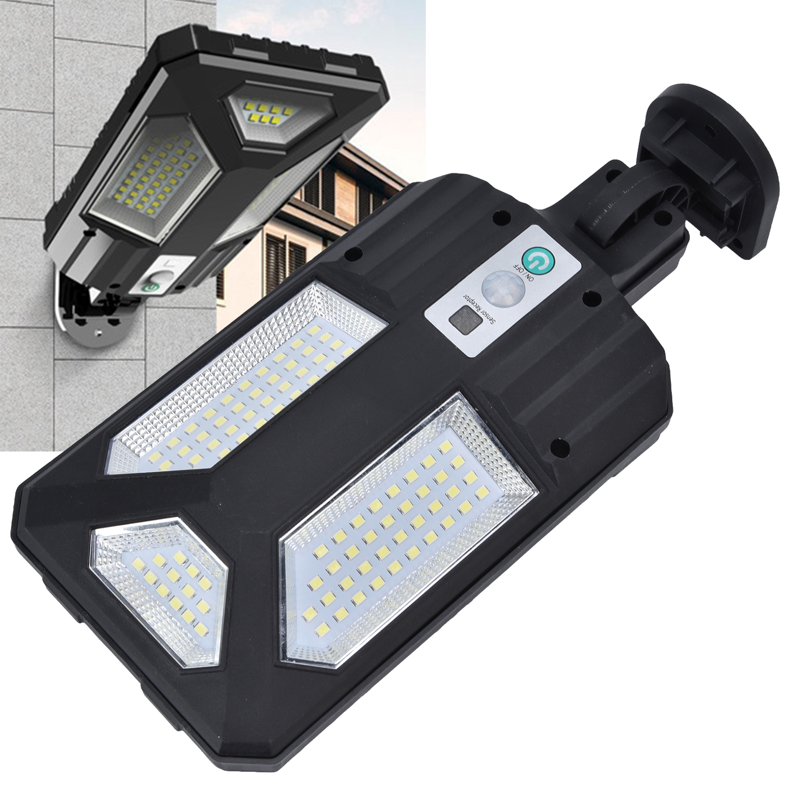 Solar-wandleuchte Mit Sensor, 87 Leds, Ip65 Wasserdicht Für Den Außenbereich, Geeignet Für Höfe, Gärten, Einfahrten, Gärten Und Straßenbeleuchtung.