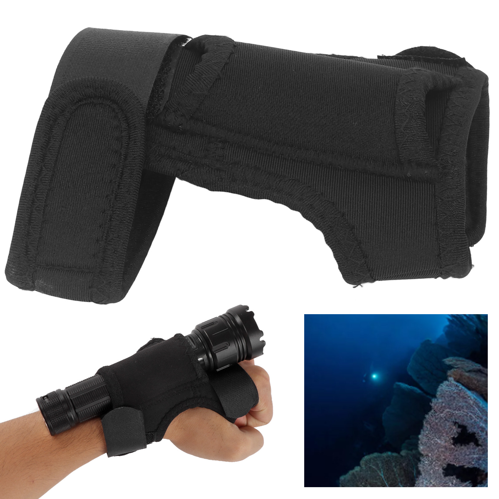Handgelenkschlaufe Für Taschenlampe, Armhalterung Für Tauchertaschenlampe, Verstellbare Taschenlampe Von 25 Bis 30 Mm Für Jagd Und Tauchen.