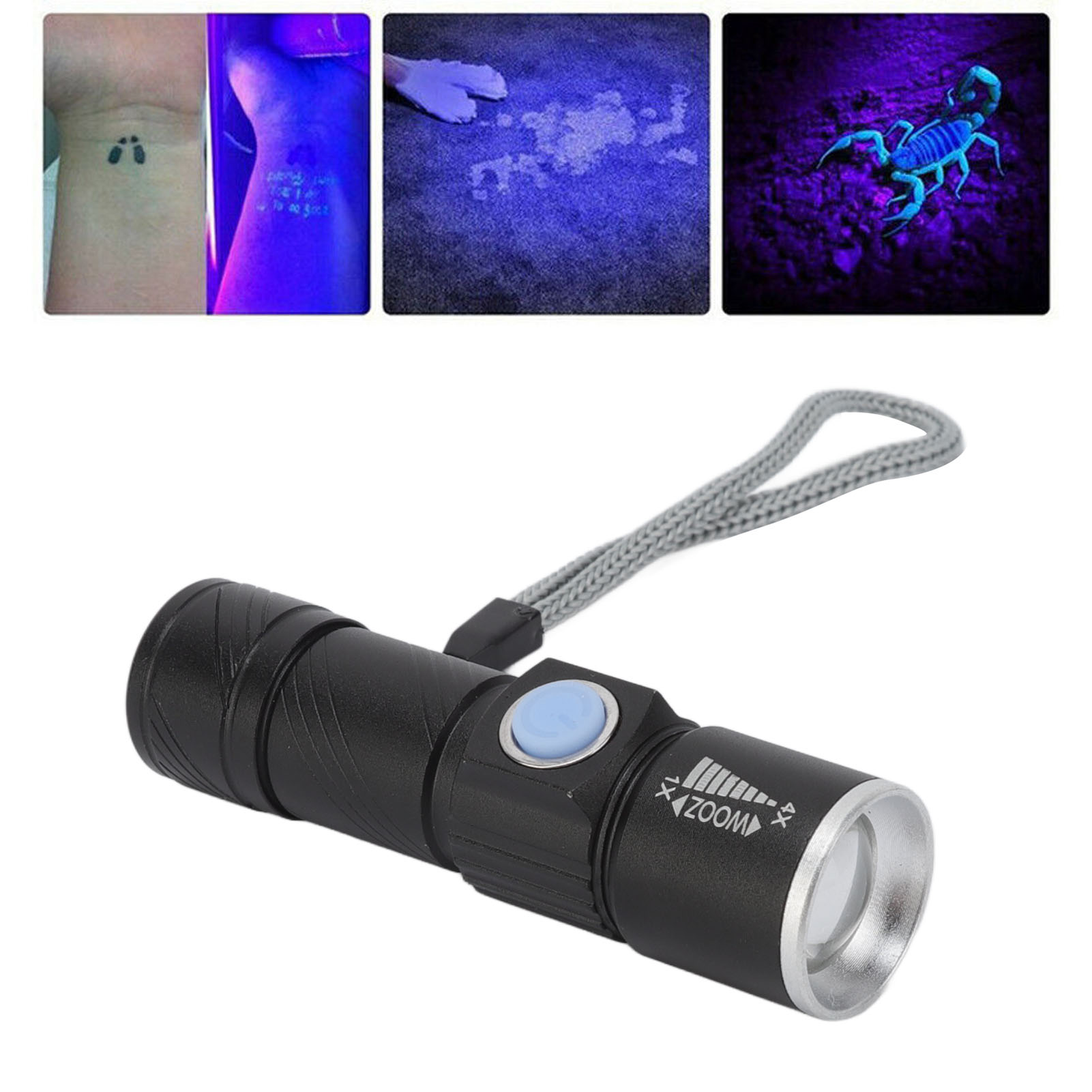 Ultrahelle 395-nm-led-uv-taschenlampe Zur Banknotenprüfung, Ringelflechte-erkennung Bei Katzen Und Aushärtung Von Mineralharzen. Skorpionabwehrlampe.