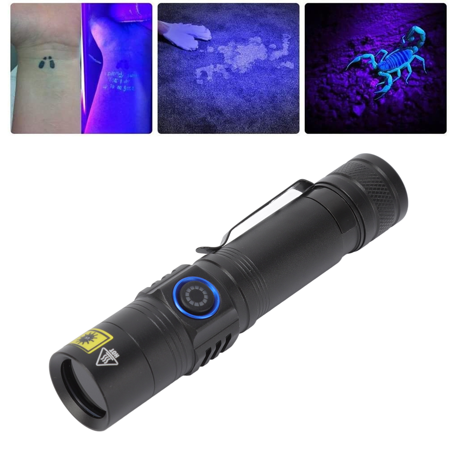 Tragbare 365nm Uv-taschenlampe Mit Led-lichtquelle Für Tierurinuntersuchungen Und Die Aushärtung Von Mineralharz Aus Skorpionen.