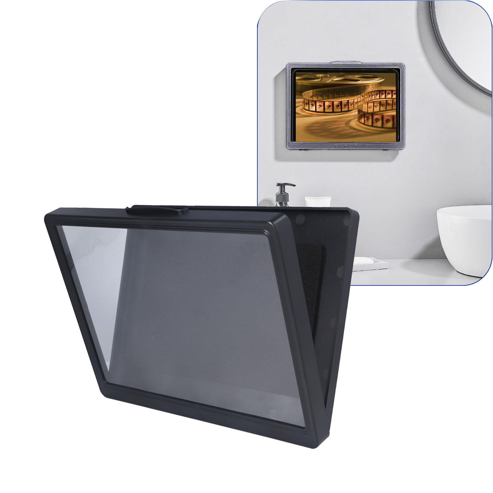 Wasserdichte, Beschlagfreie Schutzhülle Für Touchscreen-handys, Wandhalterung, Aufbewahrungstasche Für Laptops Und Tablets, Art.-nr. 9802b, Schwarz