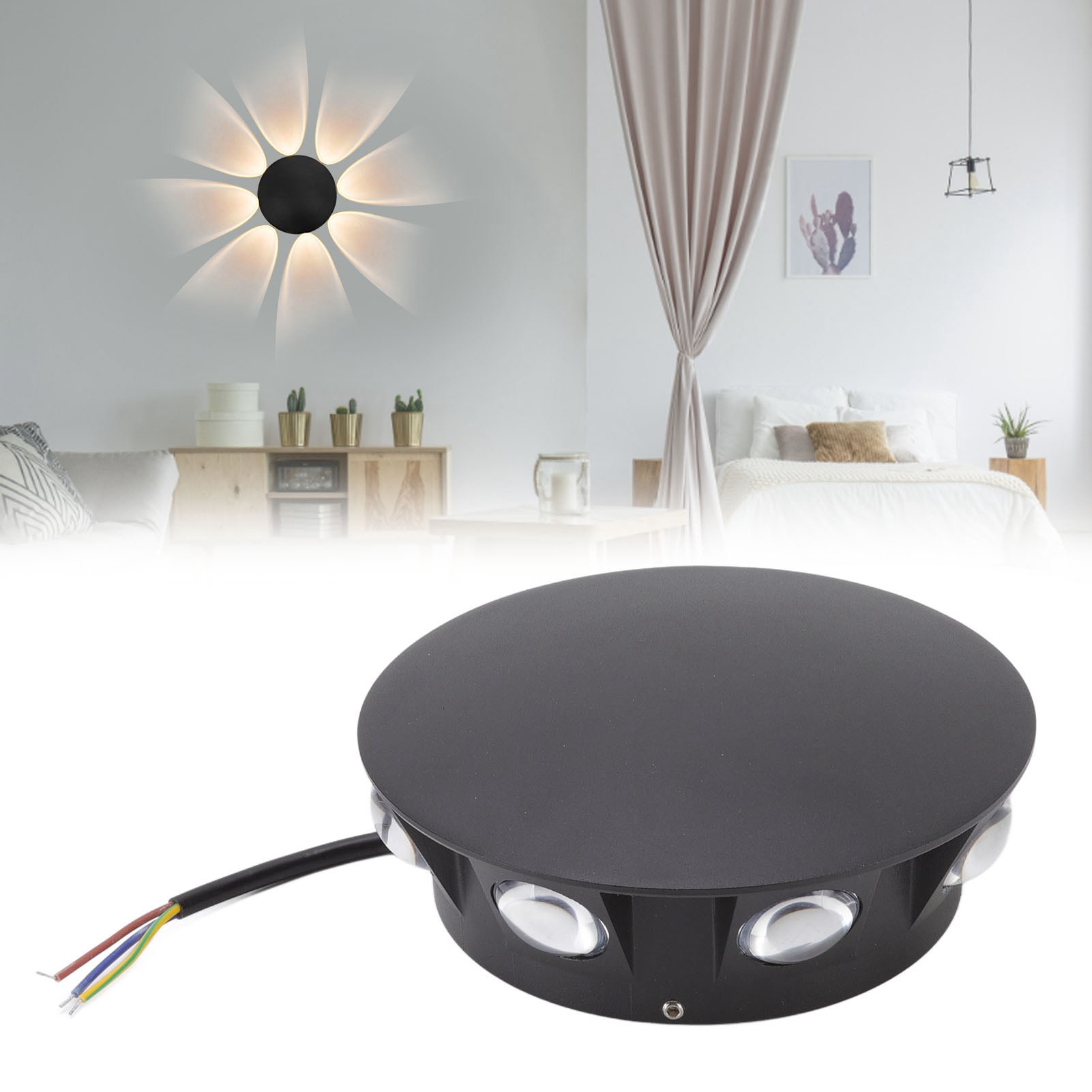 Kreative 8-flammige Wandleuchte, 8 W, 8 Leds, Achtseitige Beleuchtung, Ideal Für Moderne Hotelkorridore, Treppenhäuser, Eingangshallen Und Ausstellungsräume.