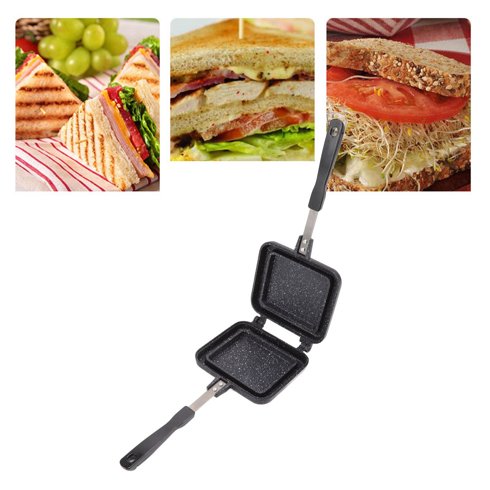 Herausnehmbare Sandwichpfanne, Sandwichmaker, Doppelseitige Antihaftpfanne Für Eier, Brot Und Toast