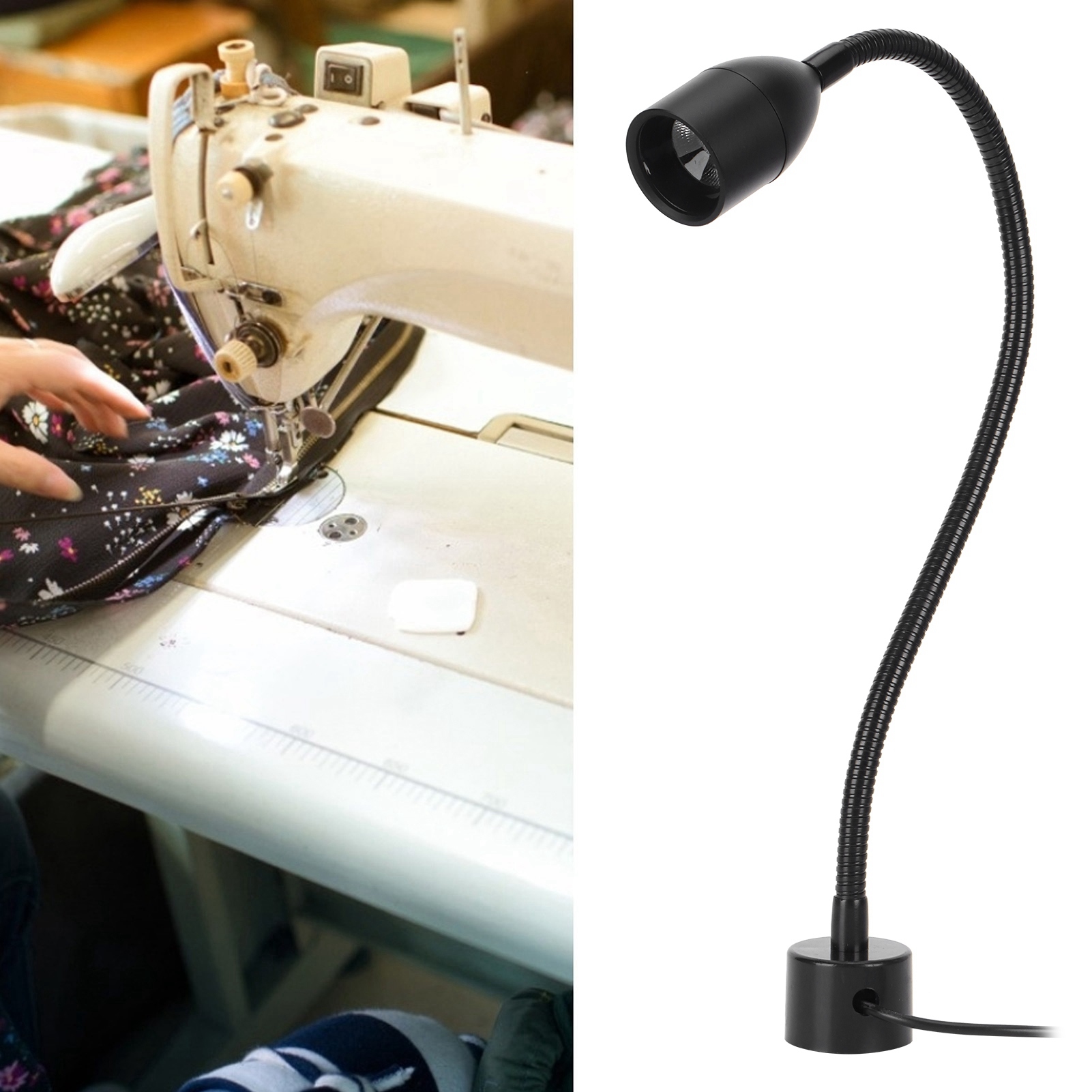 5-w-led-arbeitsleuchte Mit Flexiblem Schwanenhals Und Magnetfuß Für Nähmaschinen, Industriebeleuchtung, Eu-stecker 110–220 V
