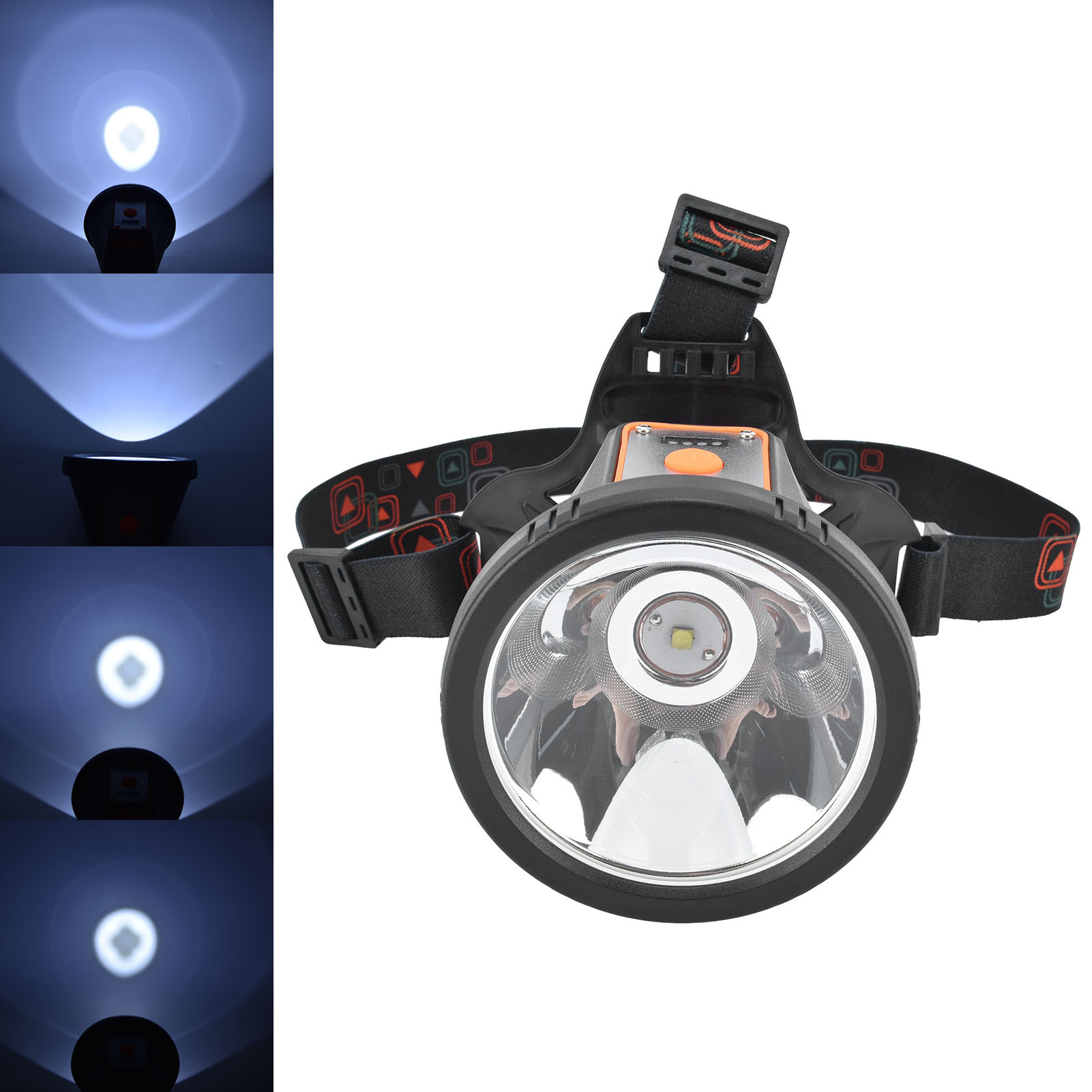 P50 2000 Lm Multifunktions-led-stirnlampe, Wasserdicht Und Per Usb Aufladbar, Ideal Zum Wandern Und Campen.