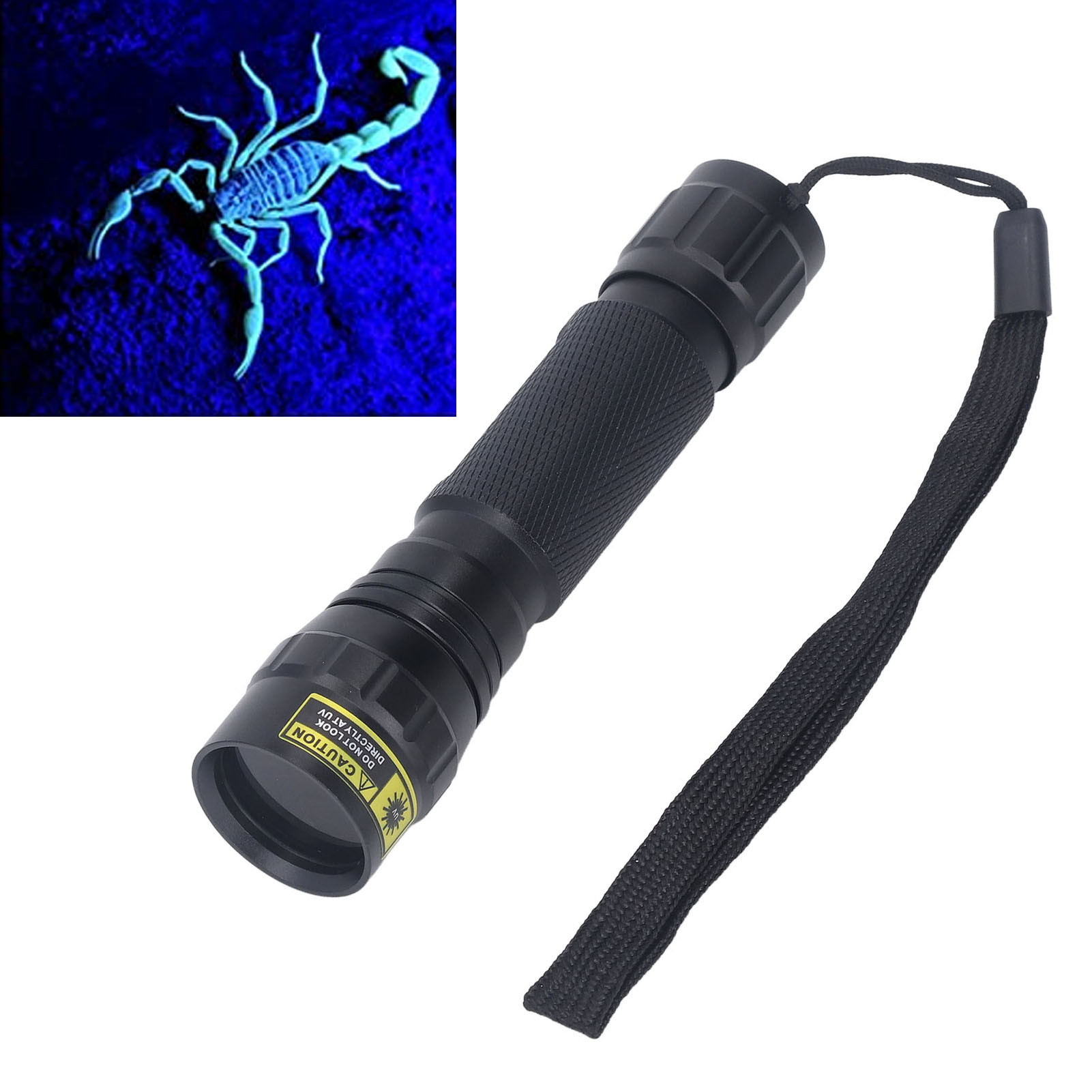 5-w-uv-taschenlampe (365 Nm) Mit Schwarzem Spiegel, Tragbare Uv-lampe, Urindetektor Für Haustiere Und Skorpione, Harzhärtungslampe