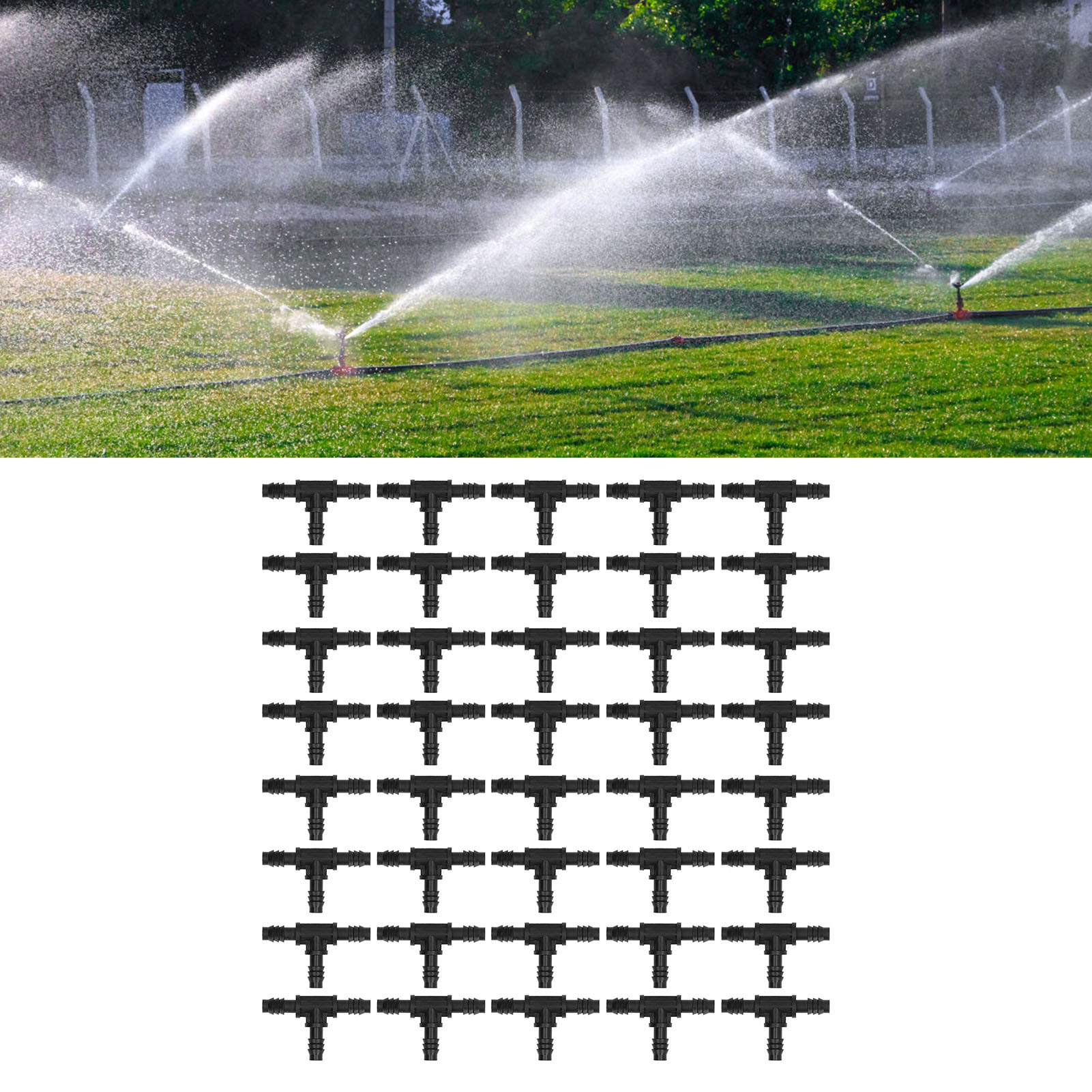 40 Stück/verkauf Von 8/12-kapillar-t-stücken Für Die Hausbewässerung, Gartenbewässerung Und Andere Anwendungen. 8/12-kapillar-t-stück Mit Widerhaken.