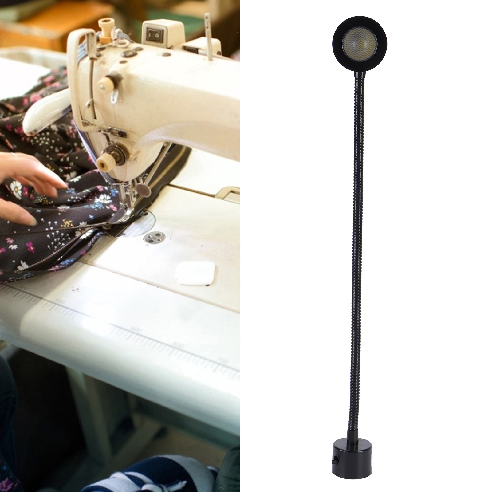 7-w-led-arbeitsleuchte Mit Magnetverschluss Für Nähmaschinen, Flexibler Schwanenhals, Für Industrielle Beleuchtung, Eu-stecker 110–220 V