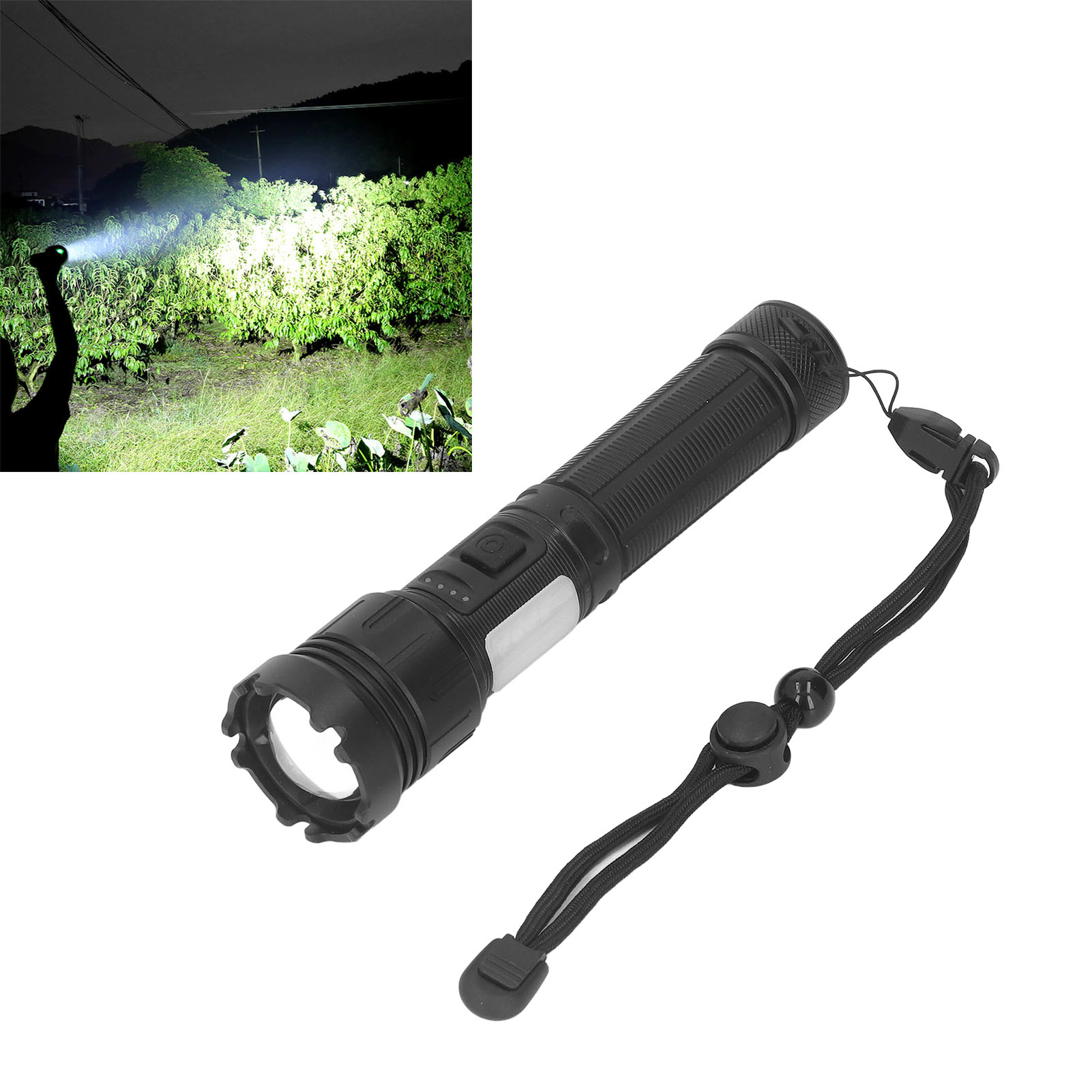 Ultrahelle Led-taschenlampe, Tragbare Zoom-taschenlampe, Camping-taschenlampe.