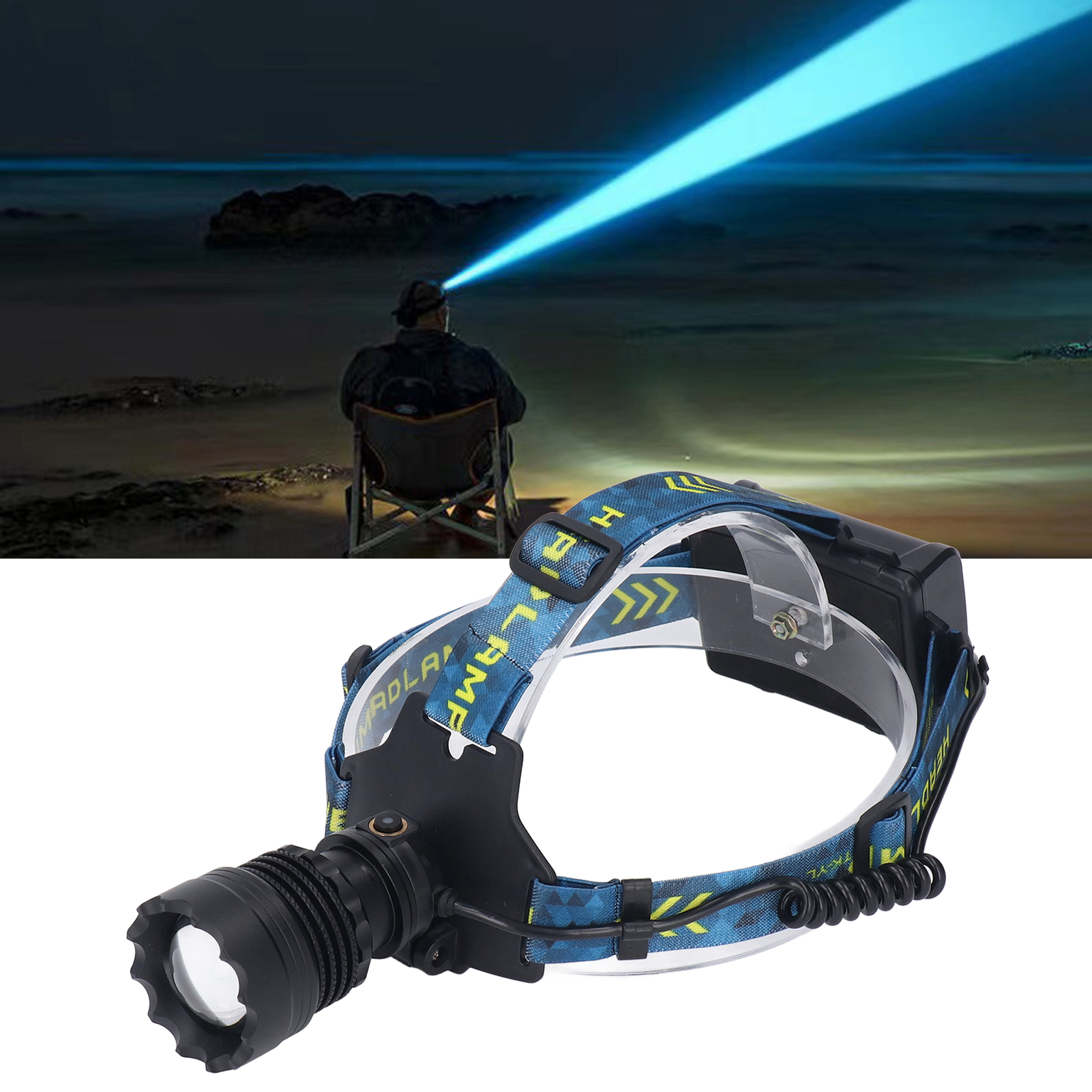 Wiederaufladbare 3000 Lm 25w Hochleistungs-led-stirnlampe Mit Zoom Für Notfälle Im Freien