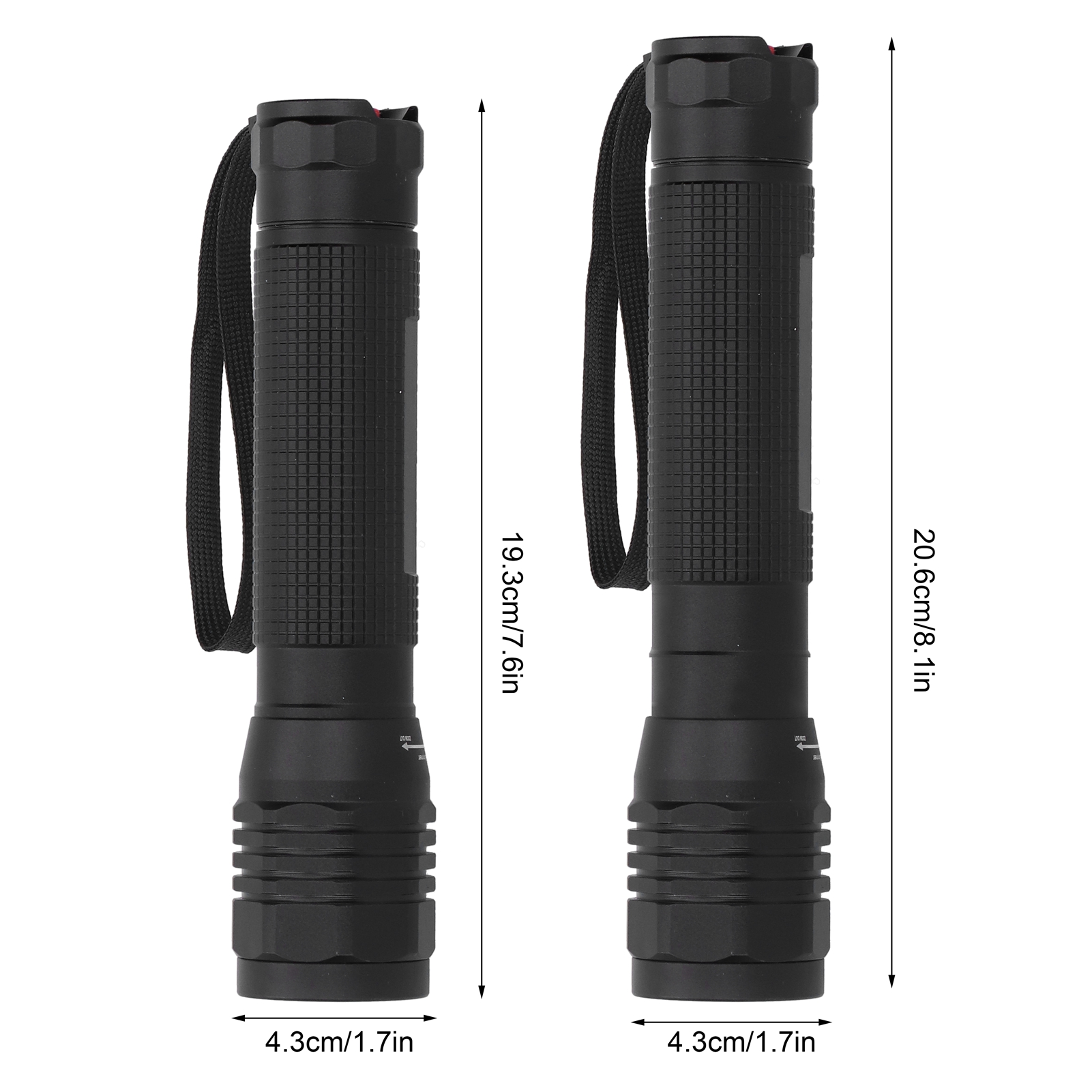 Helle, Drehbare Und Zoombare P8-led-taschenlampe, Wasserdicht Nach Ipx5, Ideal Für Camping, Wandern Und Notfälle.