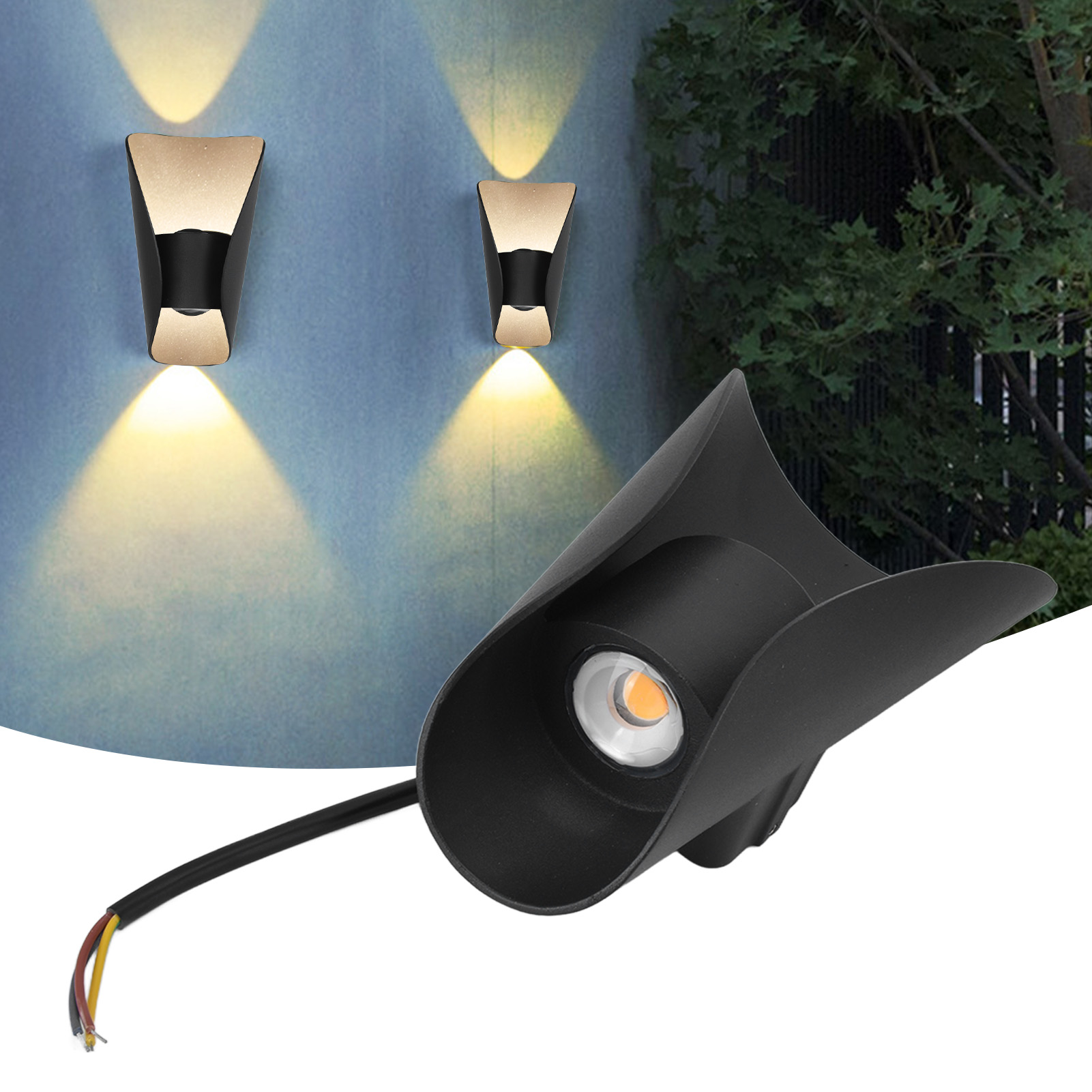 Led-außenwandleuchte, Minimalistischer Nordischer Stil, Für Hof, Ober- Und Unterbeleuchtung, Led-wandleuchte, Außenbeleuchtung Für Flur, Tür Oder Terrasse.