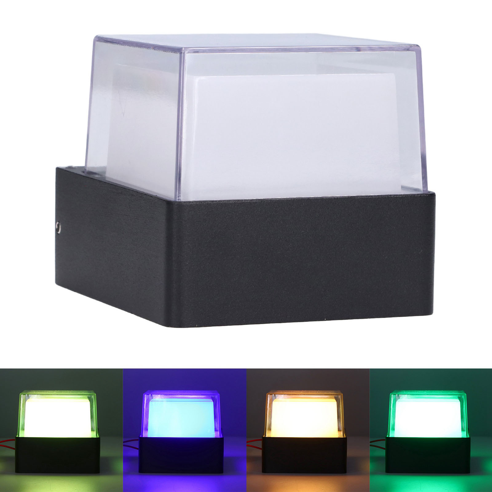 5w Led-acryl-wandleuchte Mit Rgb-fernbedienung, Ideal Für Wohnzimmer, Schlafzimmer, Nachttisch, Außenbereich (wasserdicht), Außenwände, Hotelkorridore Und Innenhöfe.