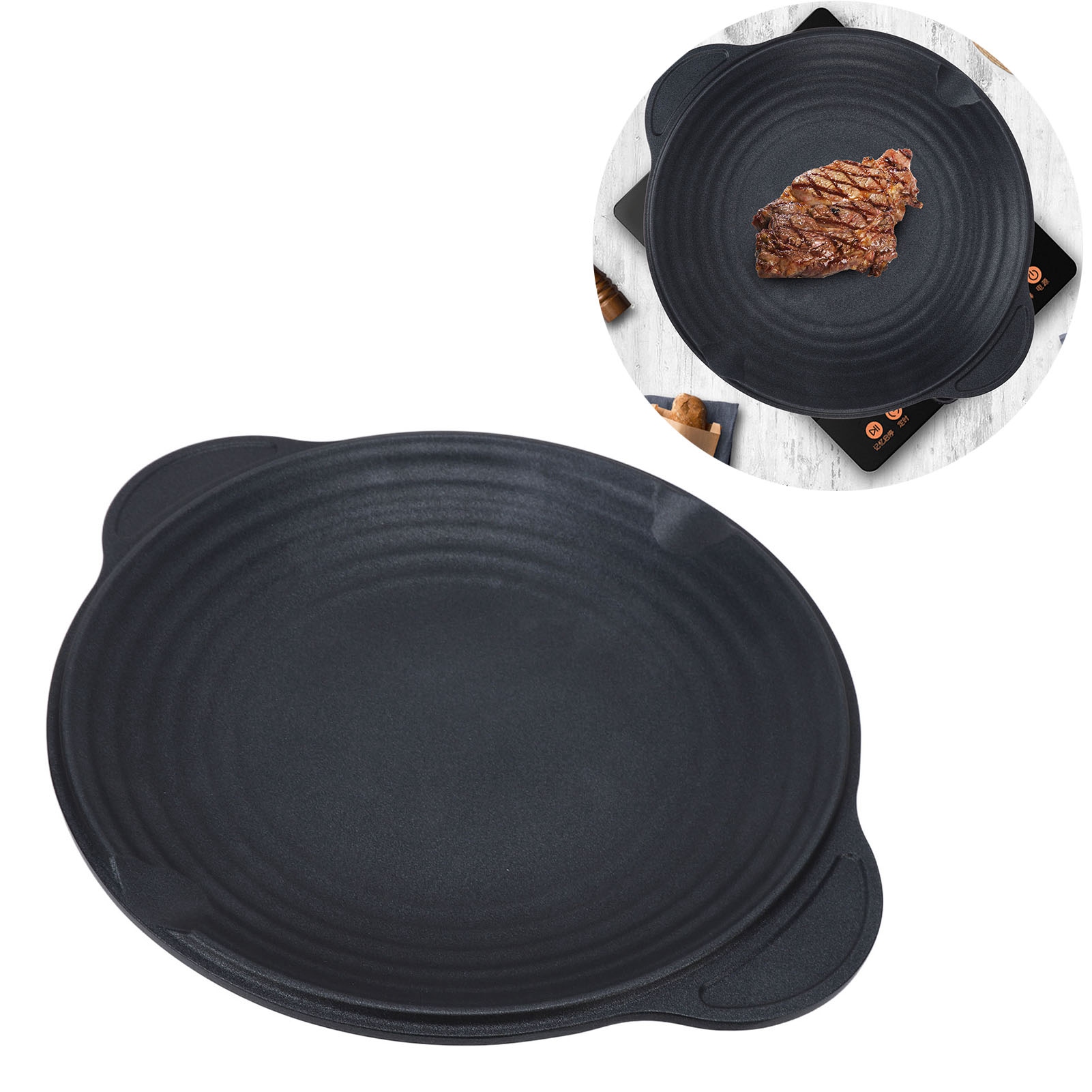 Multifunktionale Grillpfanne Im Koreanischen Stil, Barbecue-pfanne, Tragbarer Kocher Für Camping Und Zuhause, Tragbarer Gaskocher, Induktionskochfeld, Koreanische Bratpfanne, 38 Cm