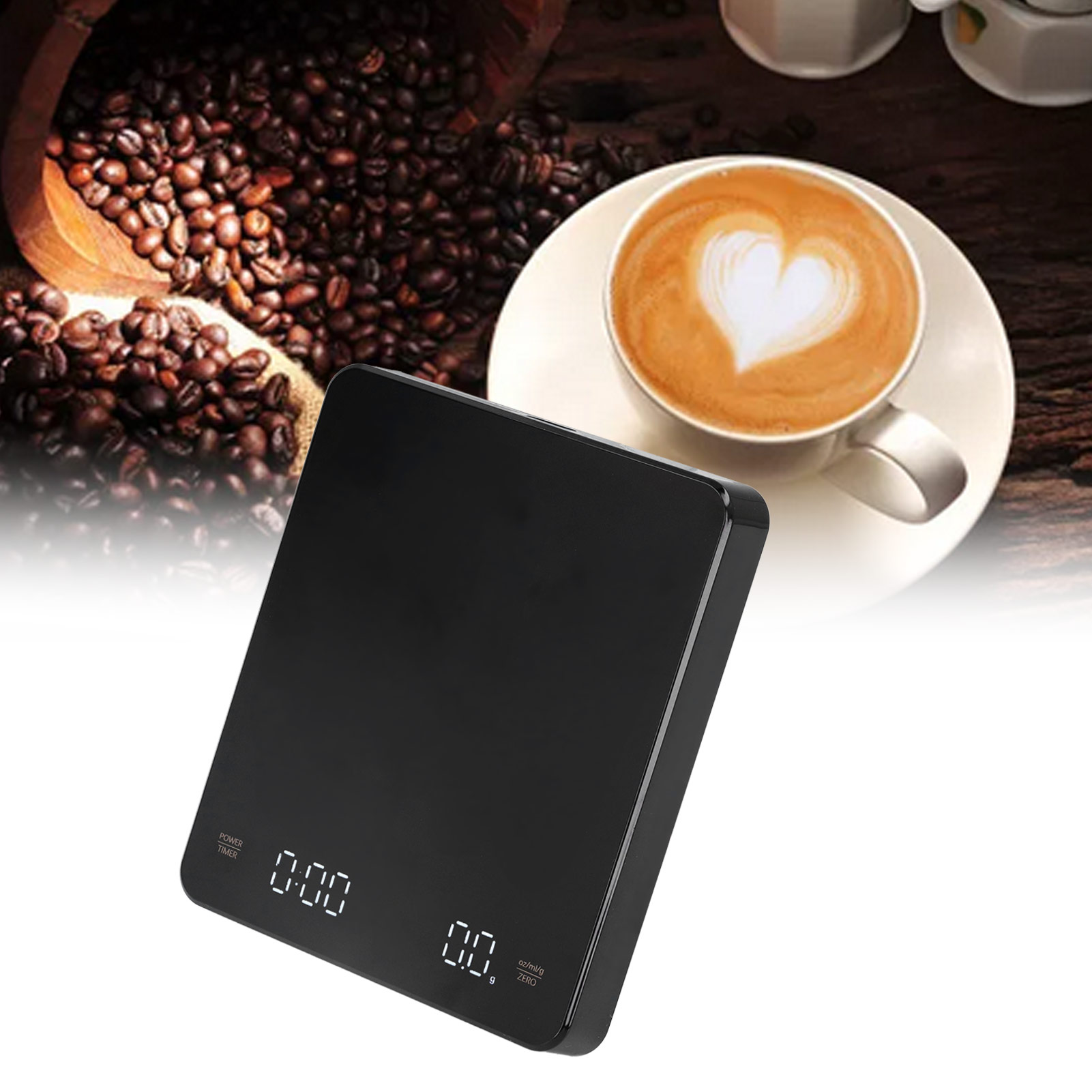 Kaffeewaage, Multifunktionswaage, Anzeige In G/oz/ml, 3 Kg, Usb-aufladbar.