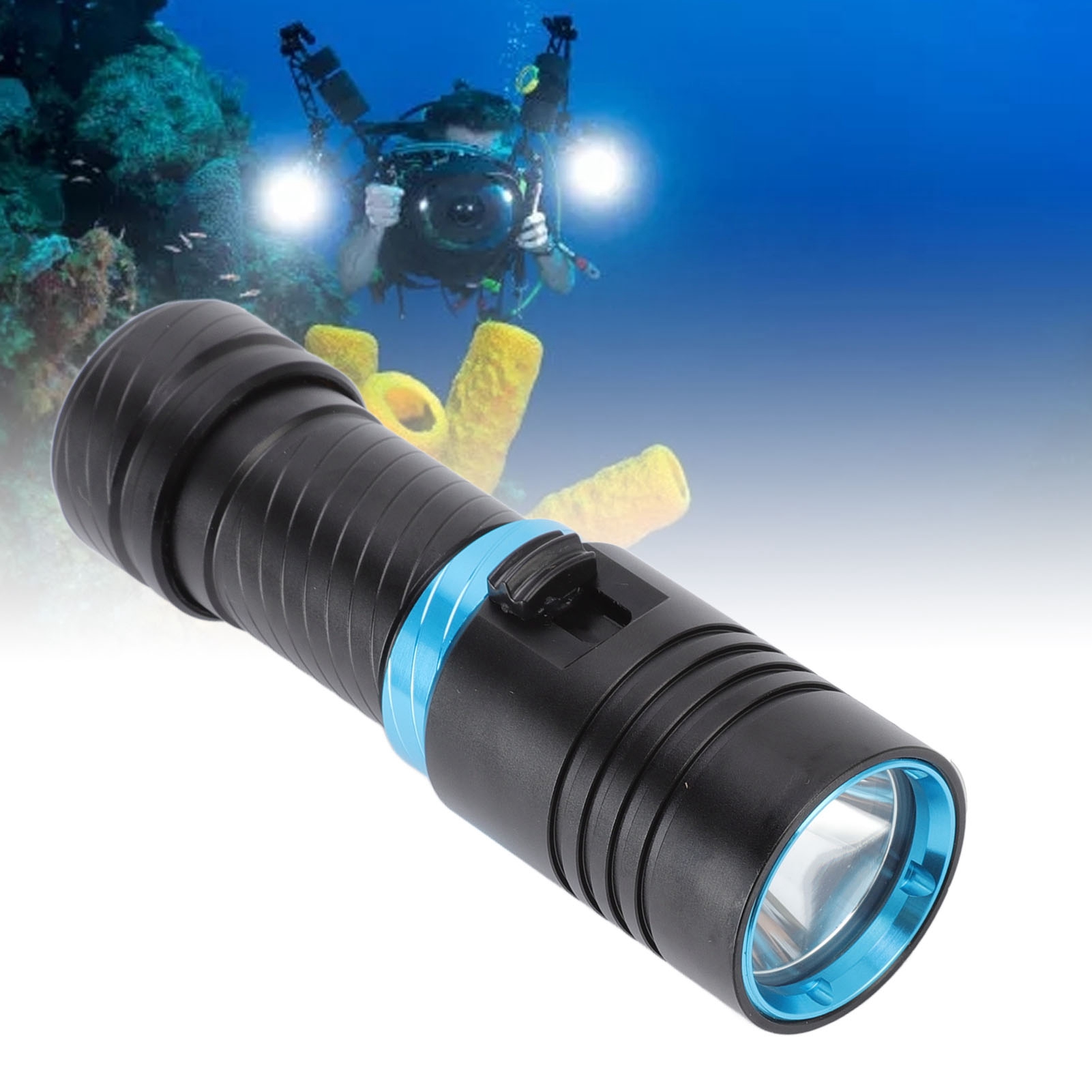 5000 Lm Tauchlampe, Tragbare Unterwasserbeleuchtung Mit Variabler Intensität, Wasserdicht Bis 100 M (ipx8), Aus Aluminiumlegierung.