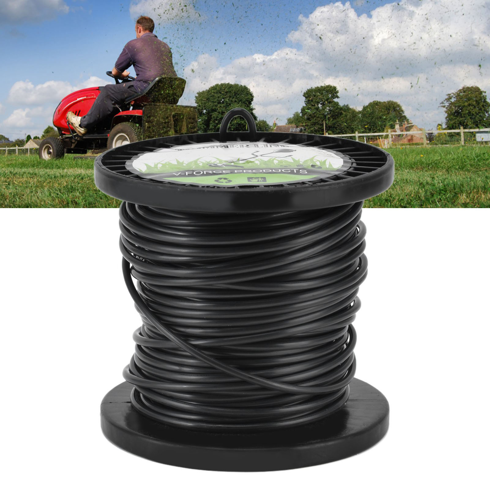 Geeignet Für Husqvarna Freischneider, 3,3 Mm Rundfaden Für Rasenmäher, 30 M Schwarze Spule