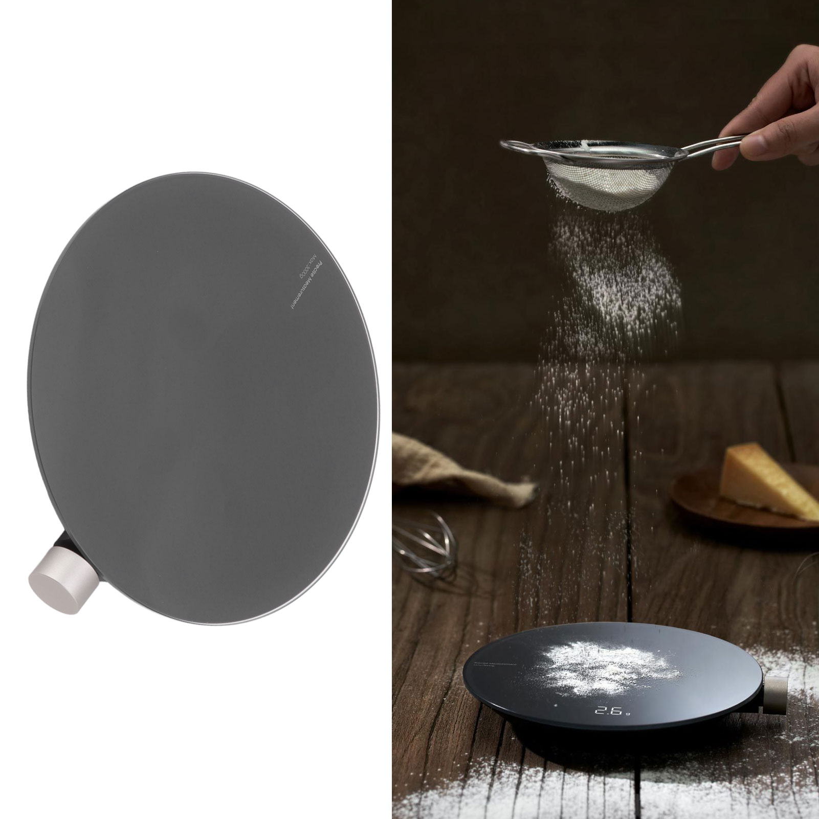 Schwarze, Intelligente Küchenwaage, Kleine Haushaltswaage Zum Genauen Wiegen Von Backwaren (waage Aus Gehärtetem Glas)