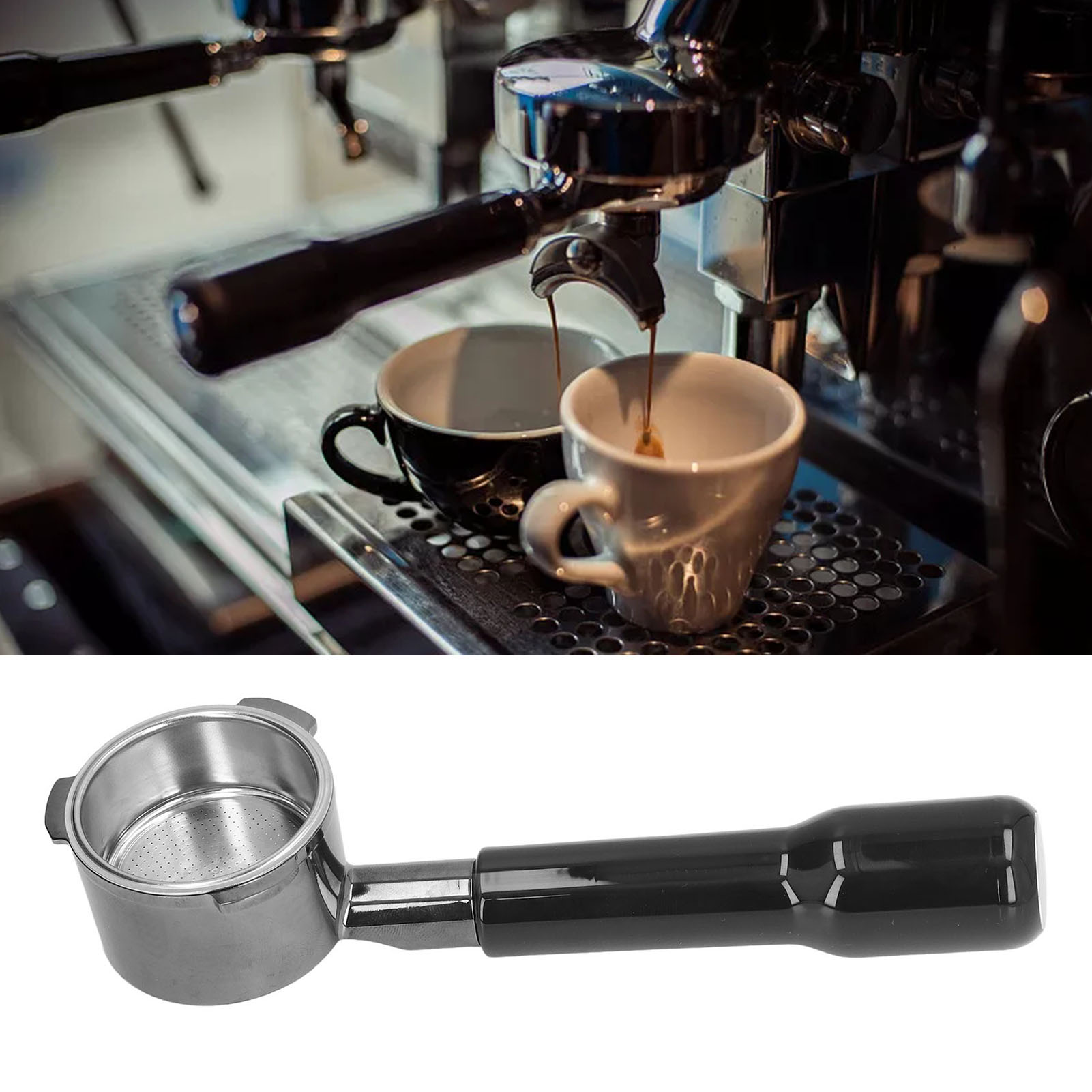 Geeignet Für 51-mm-bodenlose-filtergriffe Aus Zinklegierung Für Espressomaschinen Wie Donlim/eupa/aca.
