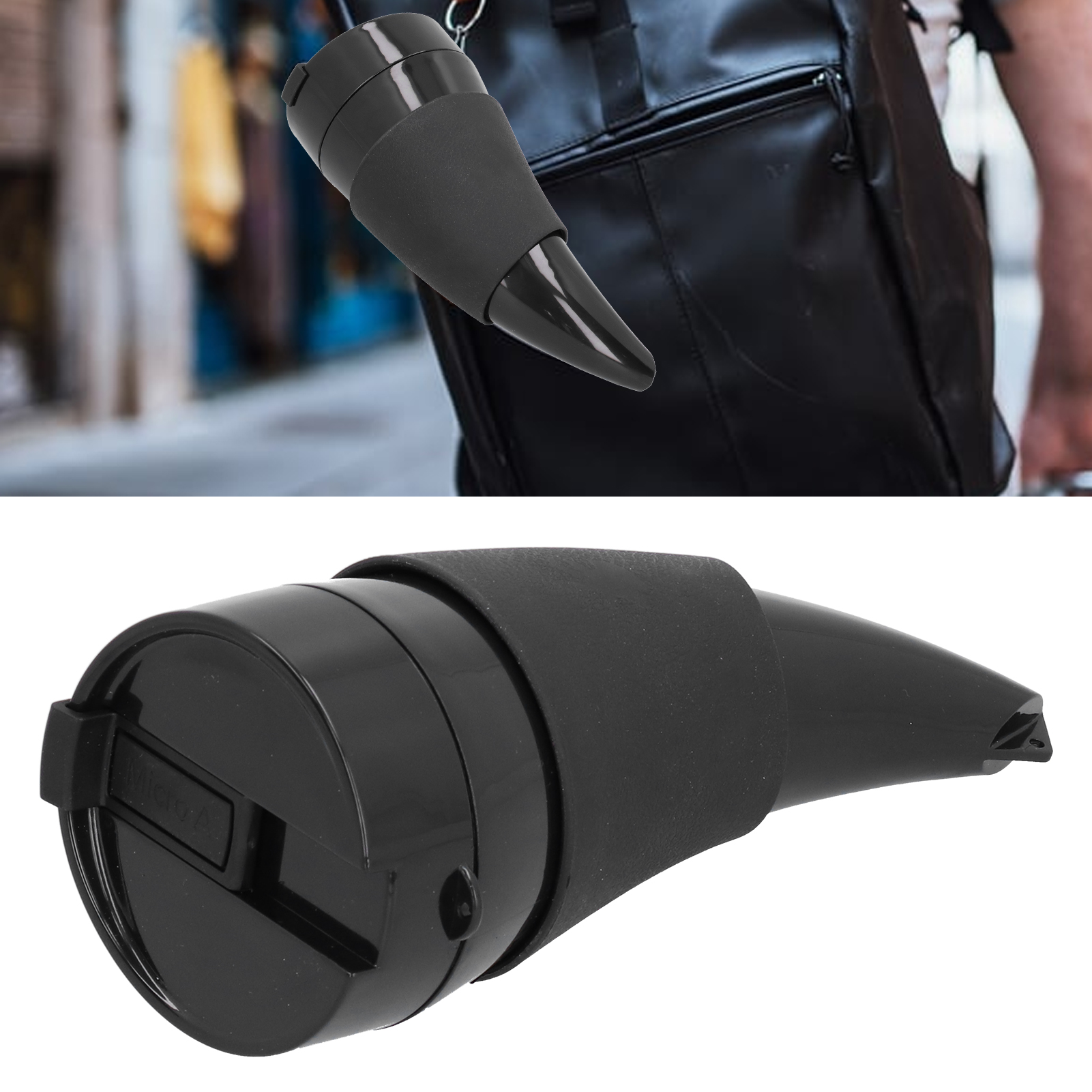 Isolierbecher In Form Eines Ziegenhorns (230 Ml) Mit Edelstahl-innenbeschichtung, Ideal Für Zuhause Und Büro (schwarz).
