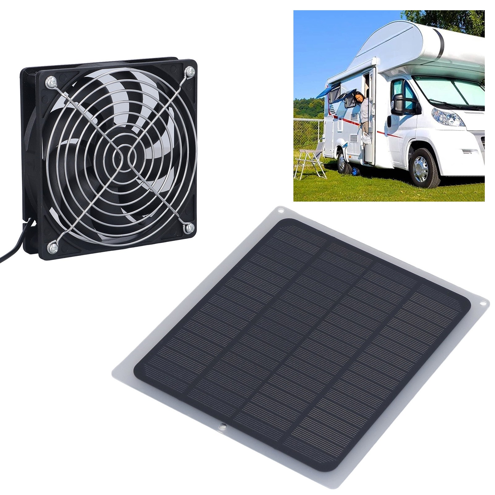 6-watt-solarventilator Für Hühnerställe, Kleiner Wasserdichter Abluftventilator Mit Schutzgitter Für Hundehütten Und Gewächshäuser