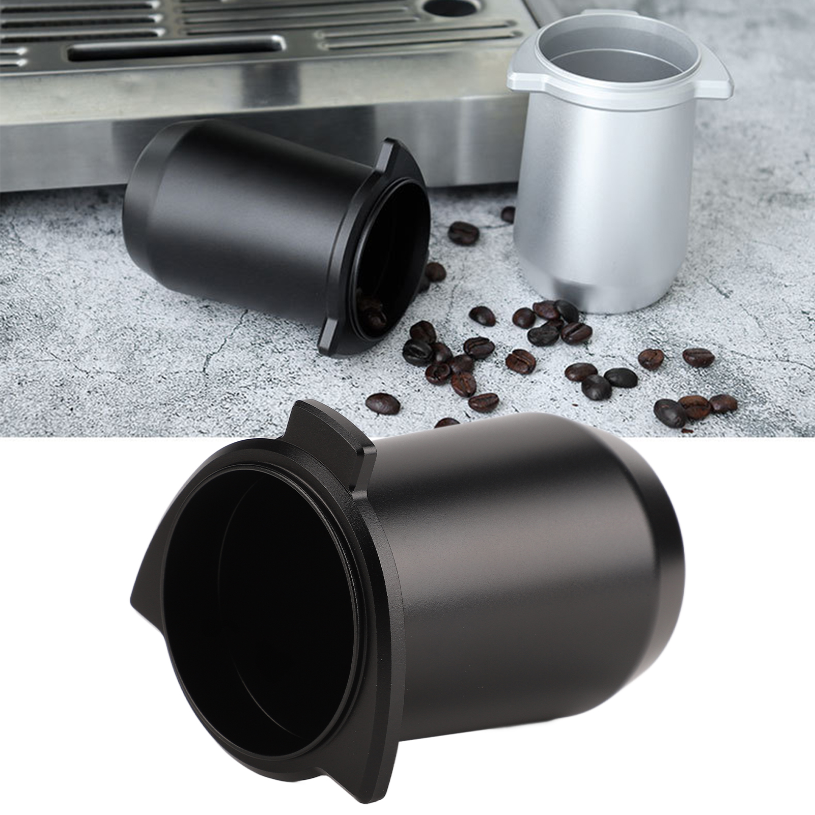 Breville 8-mahlzeiten-kaffeepulverbehälter, Kaffeemaschinengriff, Pulverhalter, 54 Mm Aluminiumlegierung, Spritzfreies Pulver, Schwarz.