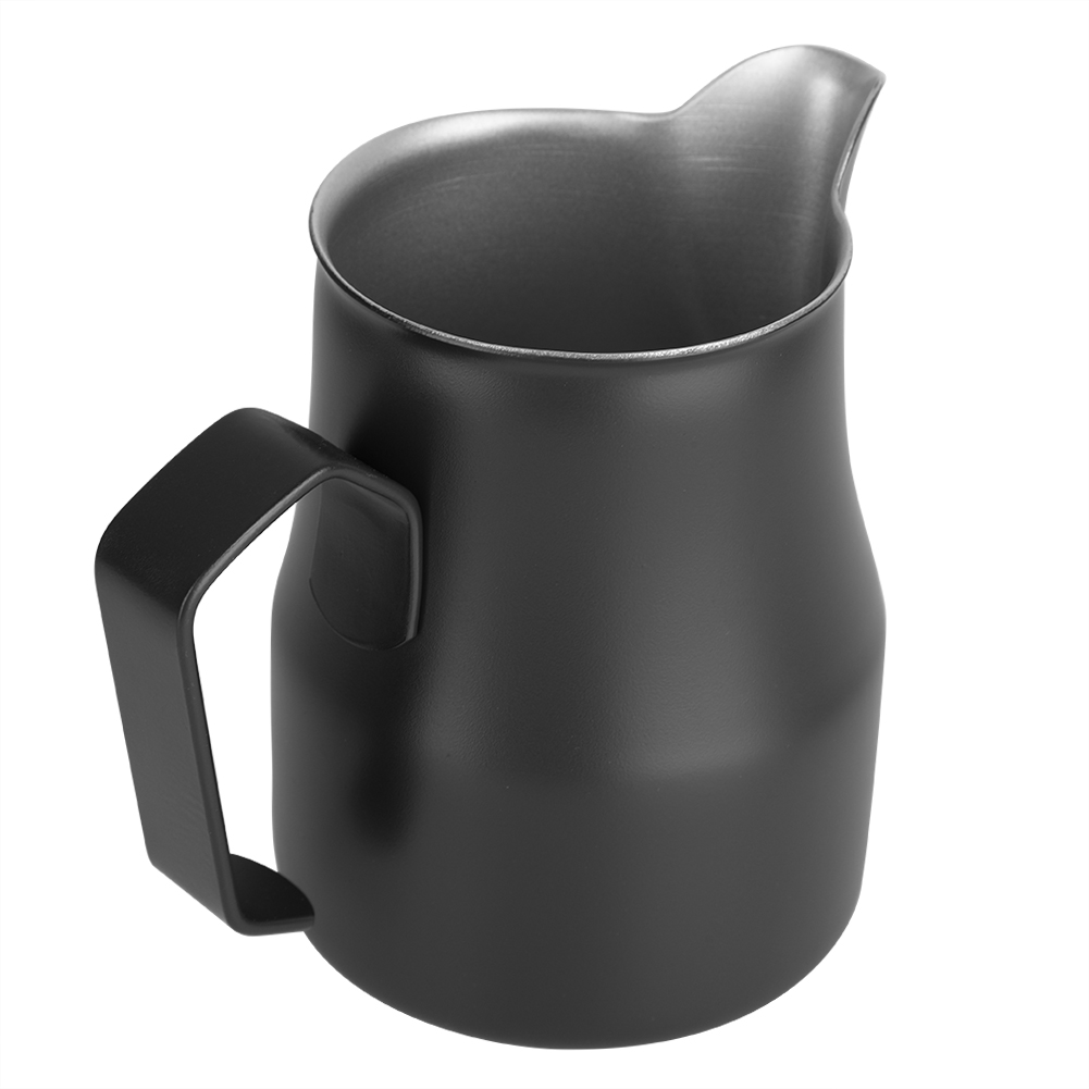 500-ml-milchkännchen Aus Edelstahl Zum Aufschäumen Von Milch, Ideal Für Kaffee Und Latte Macchiato (schwarz)