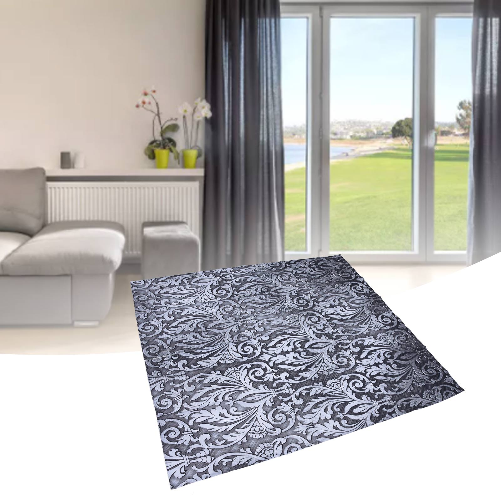 3d-gedruckter, Verdunkelnder Weihnachtsvorhang Für Terrasse, Balkon Oder Veranda, 150 X 166 Cm / 59 X 65,3 Zoll