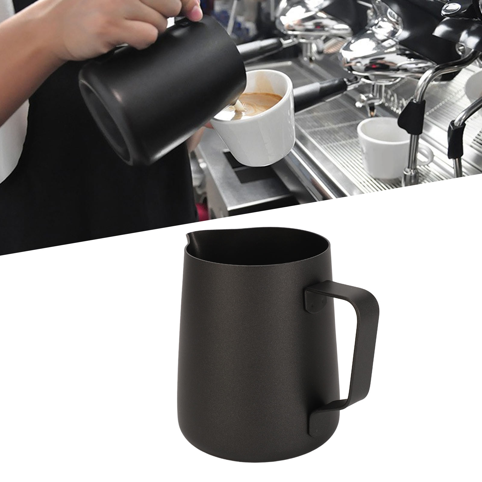 Kaffeemaschine Aus Dickem Edelstahl, Milchaufschäumbecher, Antihaft-teflonbeschichtung, Latte-art-becher Aus Edelstahl