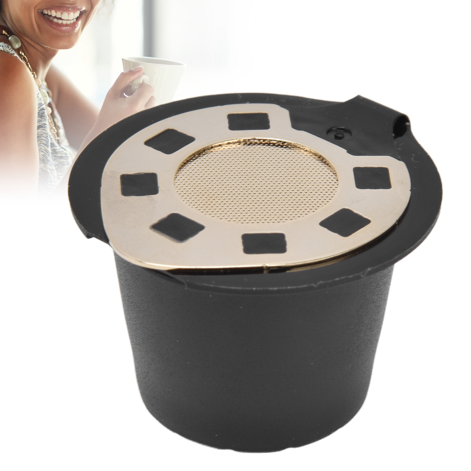 Nestlé Kaffeekapsel, Nachfüllbare Und Wiederverwendbare Kaffeekapsel, Edelstahlfilter, Vergoldet.