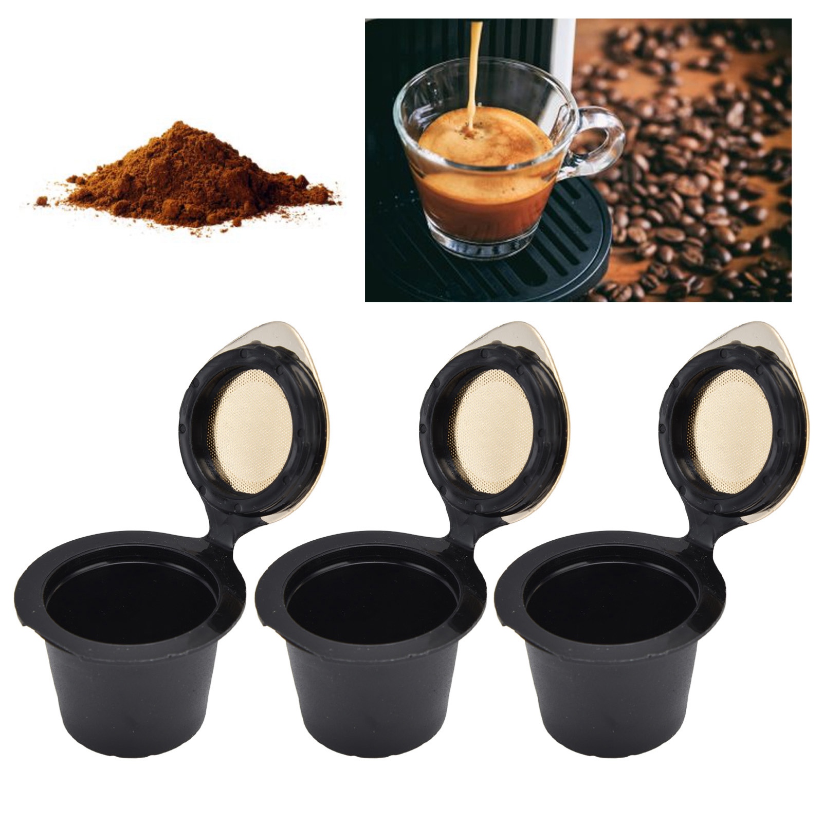 Wiederverwendbarer Kaffeefilter, Kaffeekapselbehälter, Kaffeekapselset Kompatibel Mit Essenza Und Essenza Krups Usw.