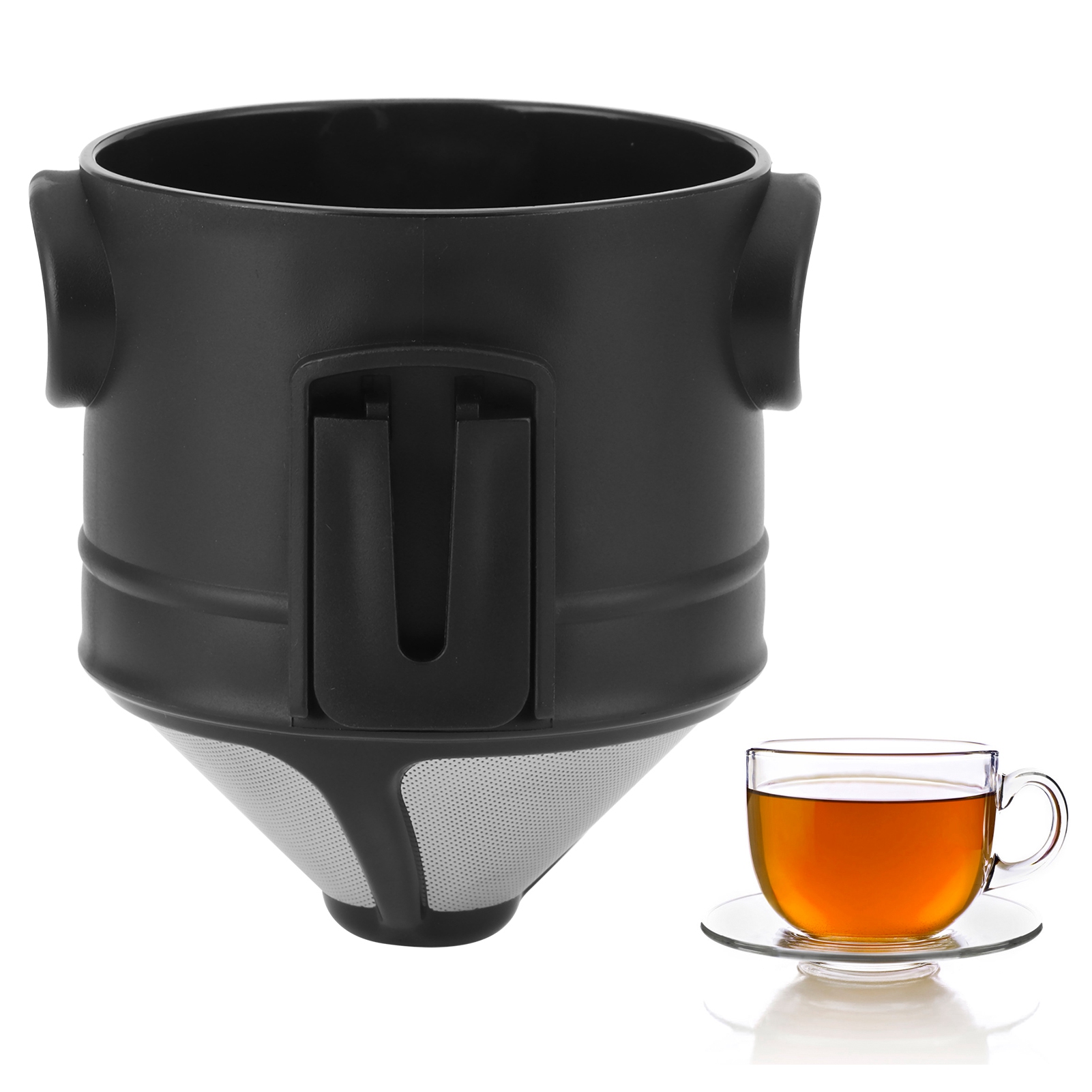 Zusammenfaltbarer Und Wiederverwendbarer Konischer Kaffeefilter Aus Edelstahl (6 Cm), Kaffeefilterzubehör