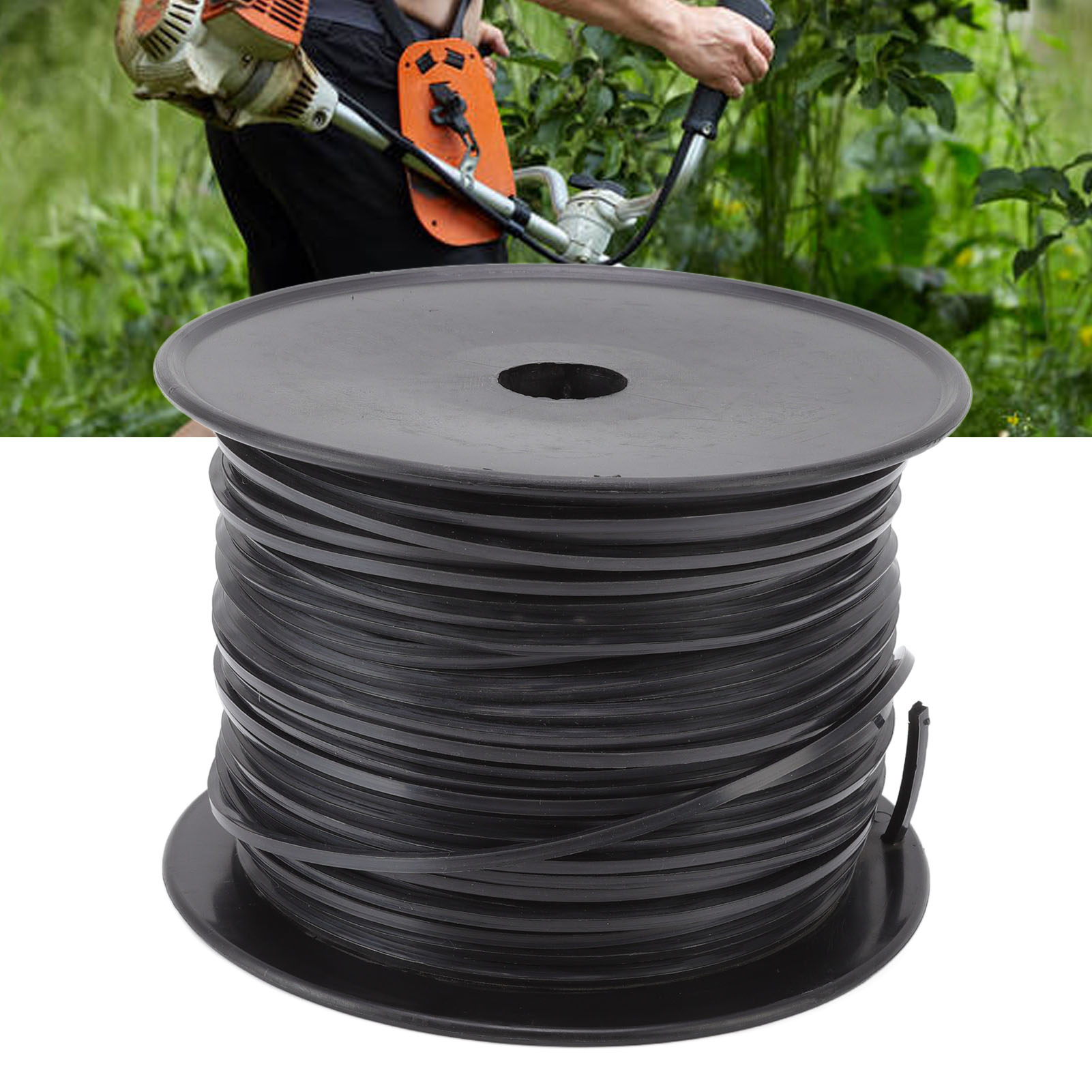 Geeignet Für Husqvarna Stier Trimmer Und Rasenmäher, 3,3 Mm Vierkantdraht, Schwarz, 100 M.