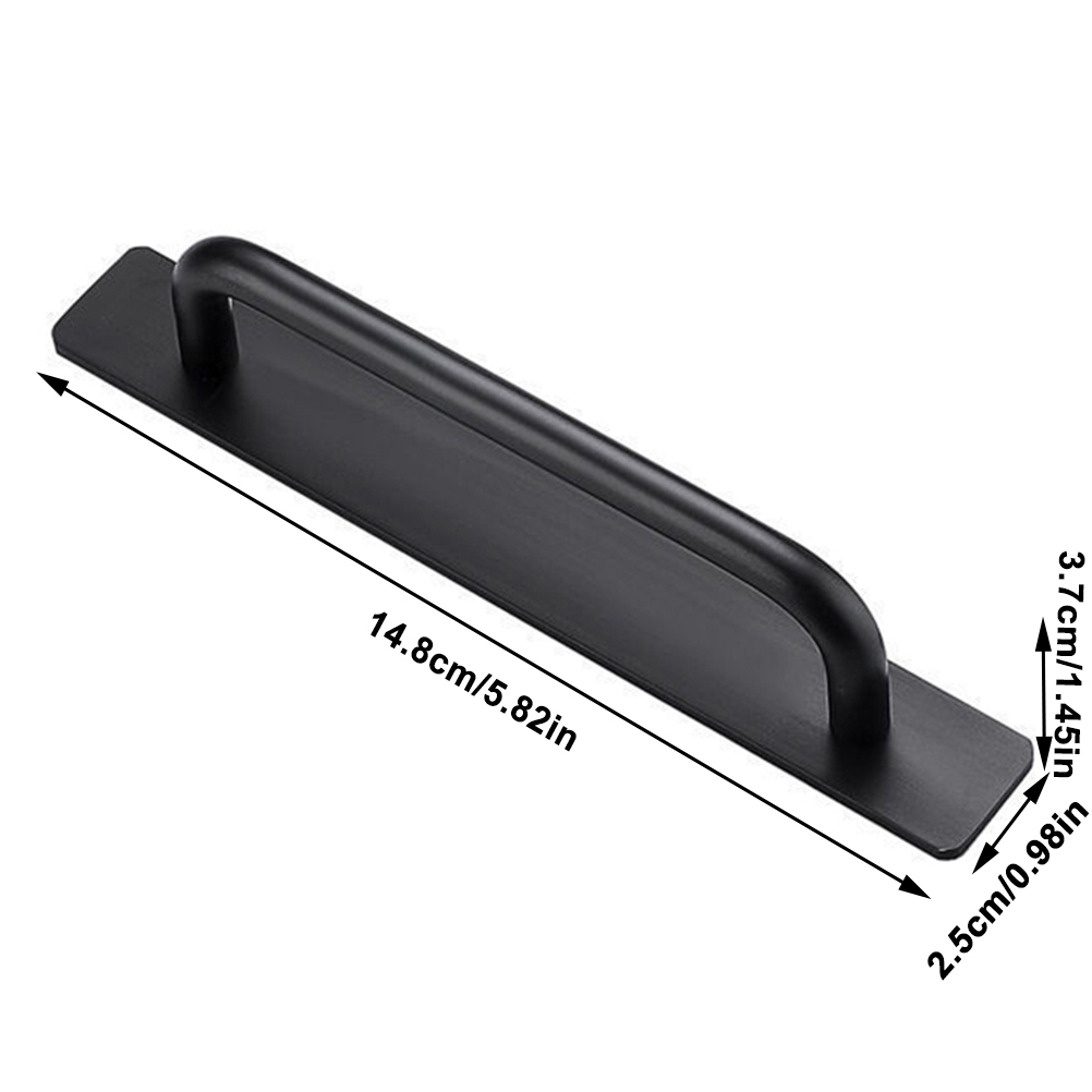 Fenstergriffe Aus Aluminiumlegierung, Die Ohne Bohren Angebracht Werden Müssen, Für Holzfenster Und Balkone, Selbstklebend, Robust, Rund Und Schwarz.