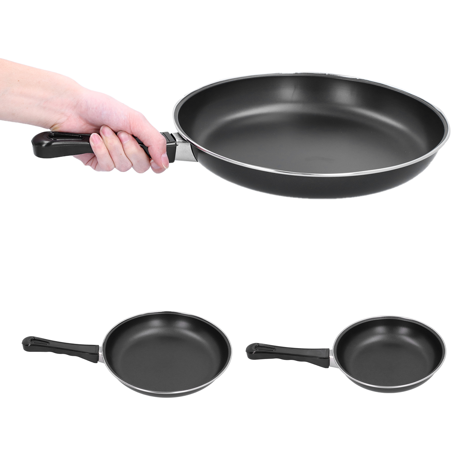 Set Mit 3 Mini-antihaftpfannen Zum Kochen, Geeignet Für Induktions- Und Gasherde.