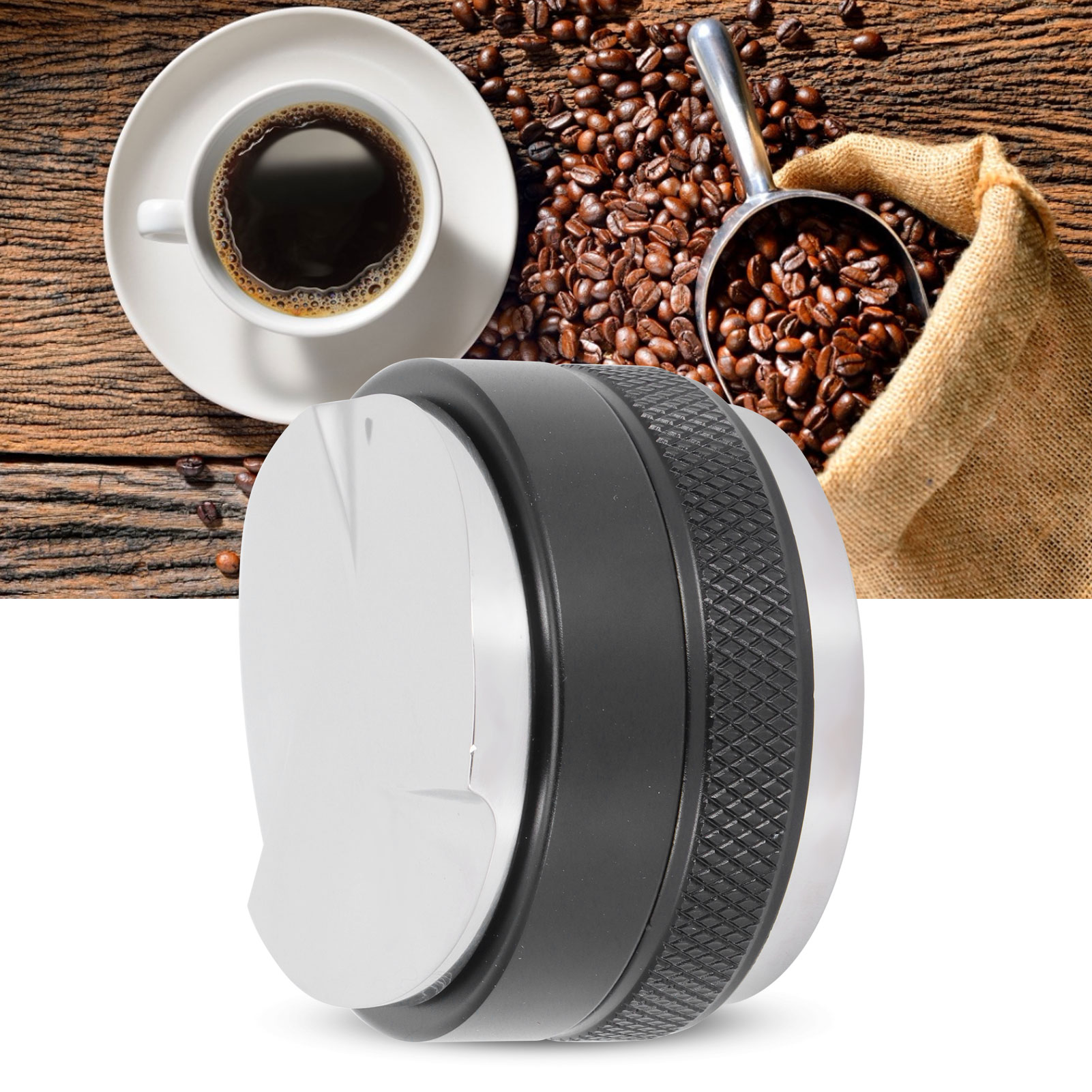 51-mm-kaffeeauslauf, 3 Abgewinkelte Köpfe, Höhenverstellbarer Kaffeetamper.