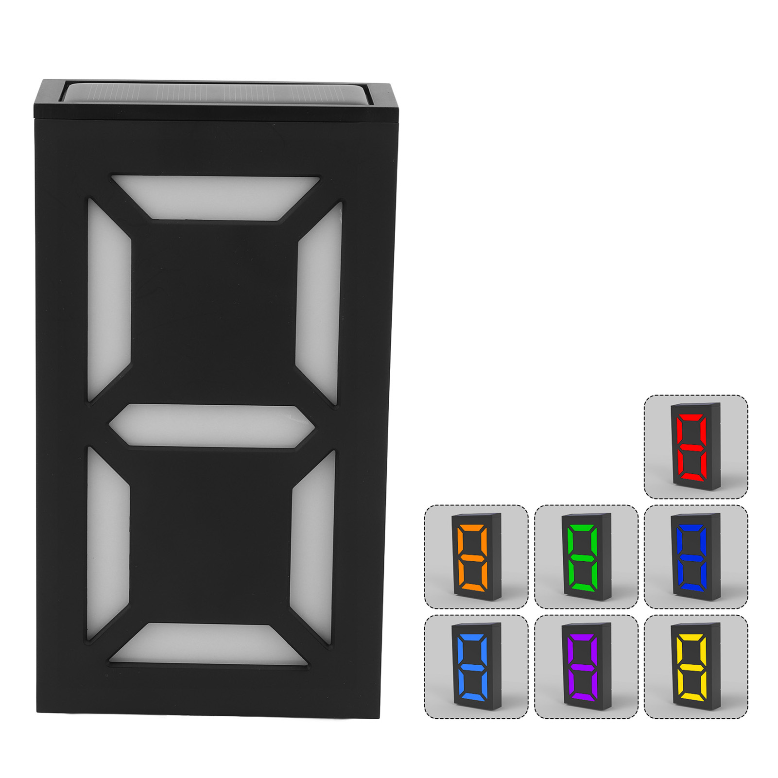 Solarbetriebene Led-hausnummer, Solarbetriebenes Gartenadressschild, Led-beleuchtete Außenwandtafel