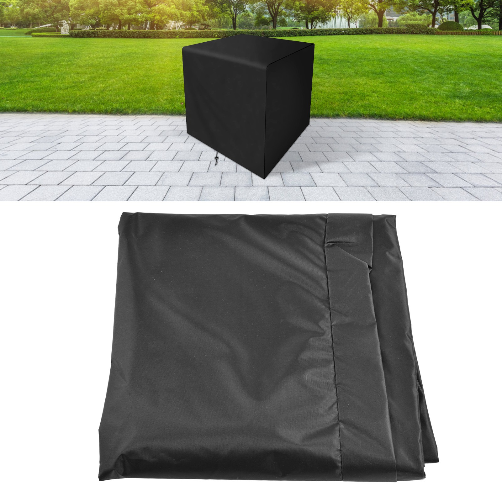 Quadratische Schutzhülle Aus 210d-gewebe, 90 X 90 X 90 Cm, Für Gartenmöbel, Staub- Und Wasserschutz, Staubschutzhülle Für Sofas