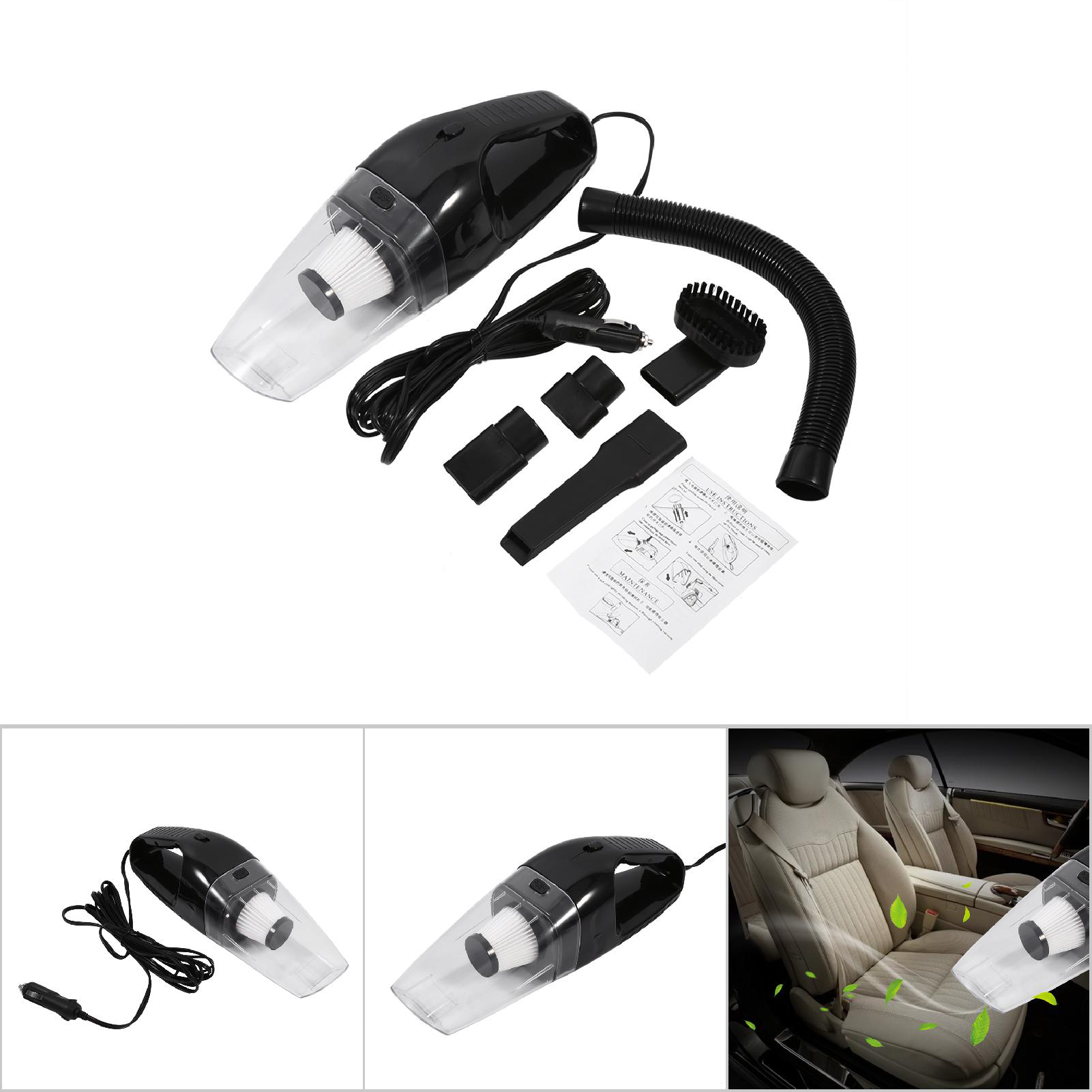 12v 120w Tragbarer Autostaubsauger Für Flüssigkeiten Und Staub, Mit 5m Kabel (schwarz)