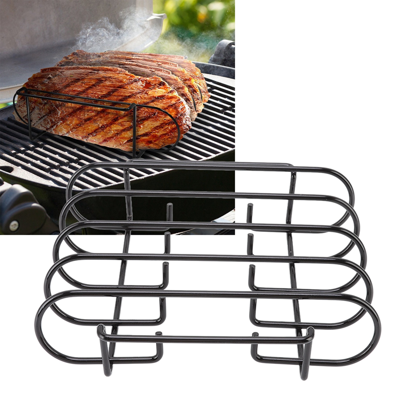 Tragbarer Grill Für Lammkoteletts, Steaks Und Hähnchen Antihaftbeschichtete Eisenlackierung.