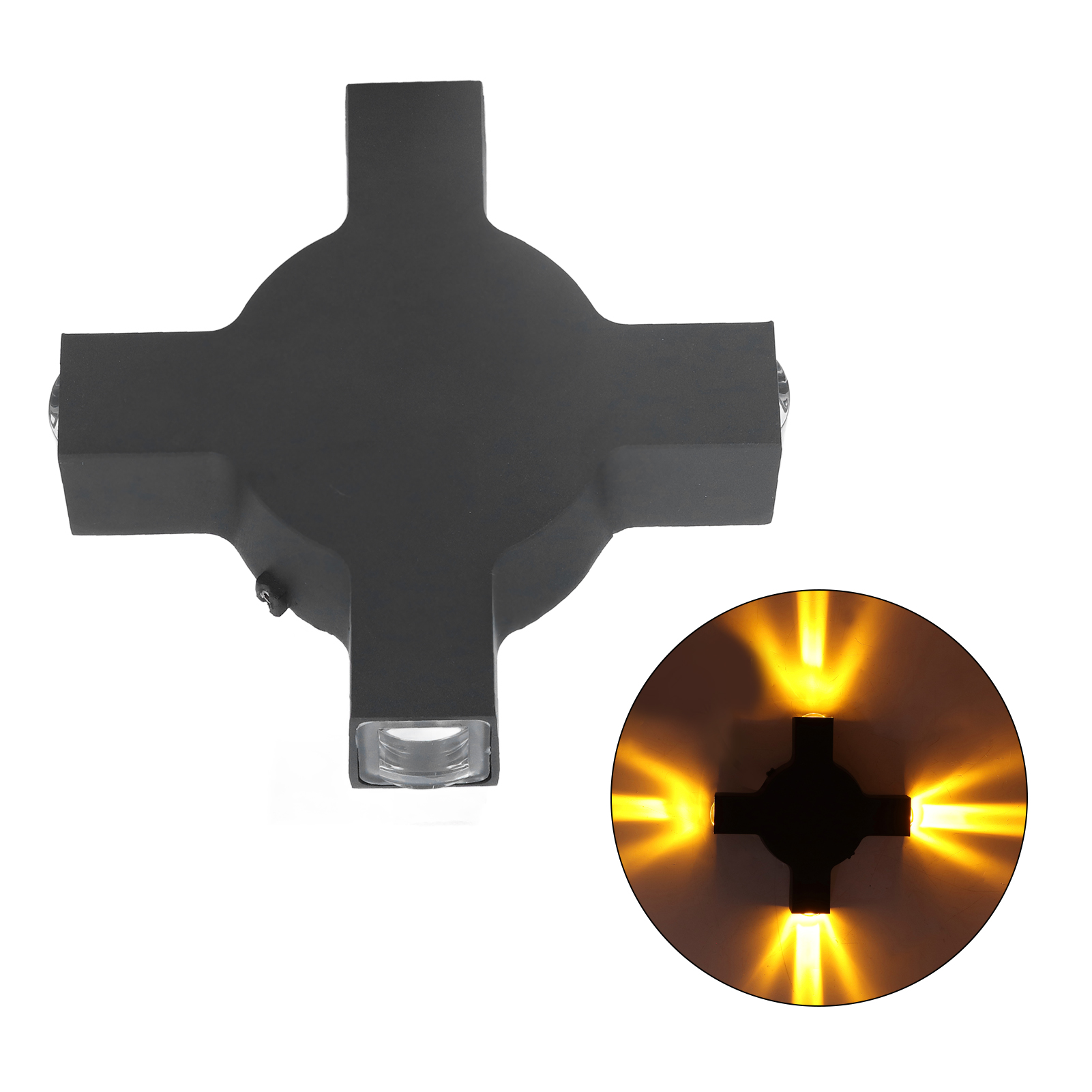 4w Led-wandleuchte, Dekorativer Linearer Lichtstrahl Mit 4 Leds, Feuchtigkeitsbeständige Außenbeleuchtung Für Wohnzimmer, Flur, Garten, Außenwand, Moderne Minimalistische Kreative Beleuchtung, Warmes