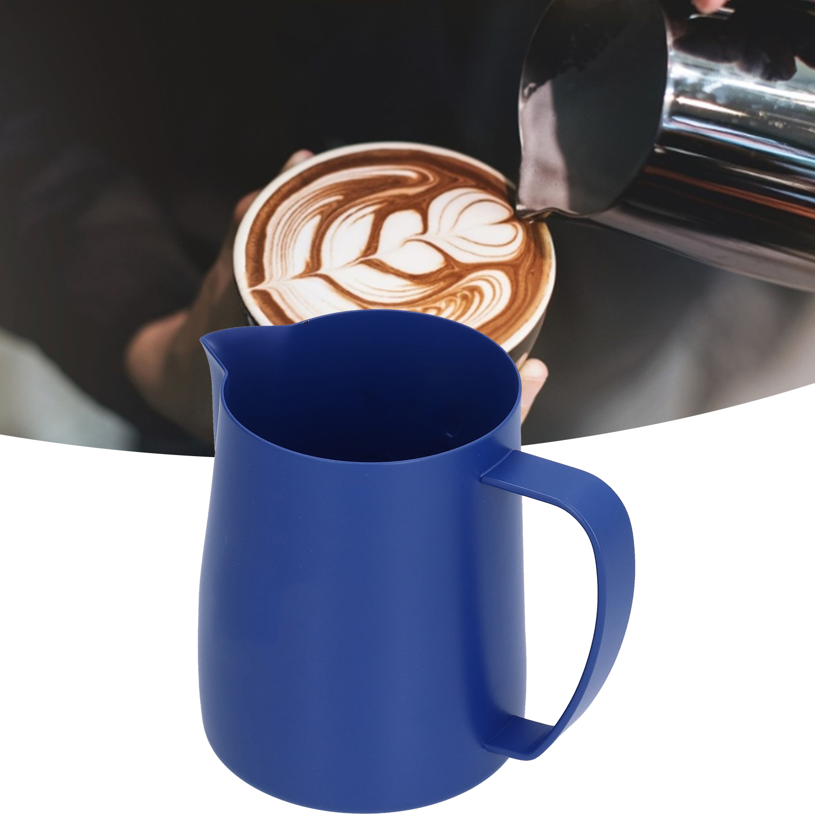 Kaffeekanne Aus Edelstahl Mit Milchaufschäumer Und Tropffreiem Ausgießer Für Den Küchengebrauch (600 Ml)