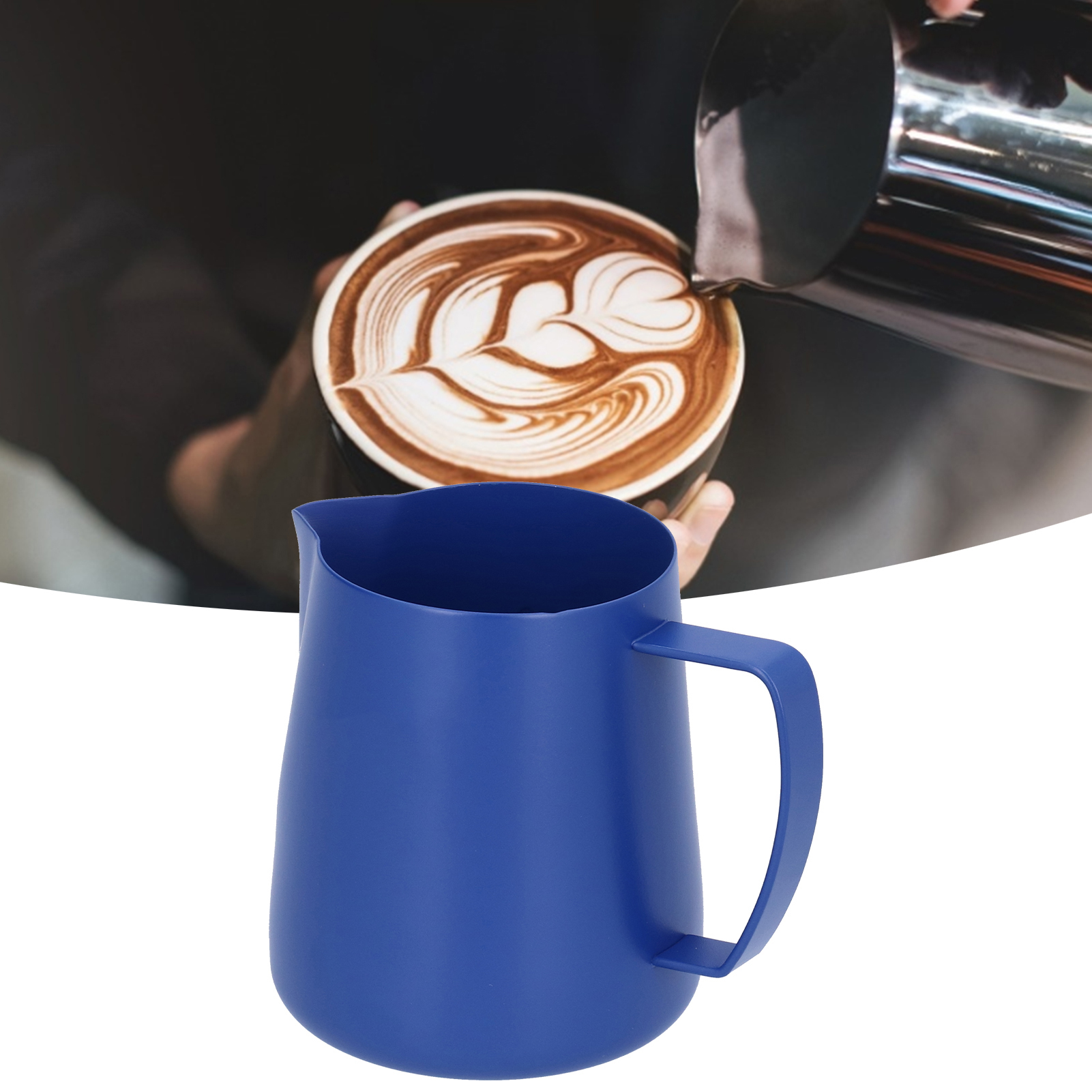 Kaffeekanne Aus Edelstahl Mit Milchaufschäumer Und Tropffreiem Ausgießer Für Den Küchengebrauch (400 Ml)