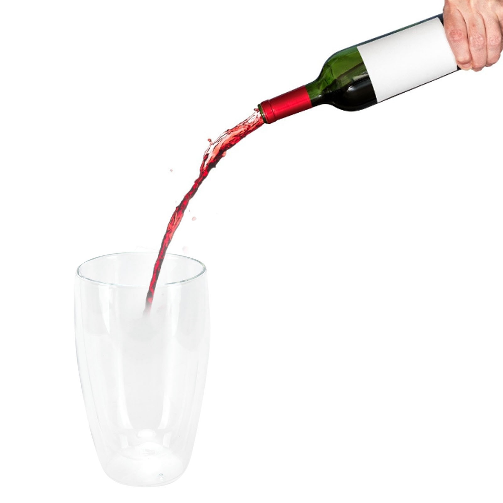 2-wandiger, Durchsichtiger, Zylindrischer Milchbecher, Hitzebeständig, Für Getränke Zu Hause (450 Ml)